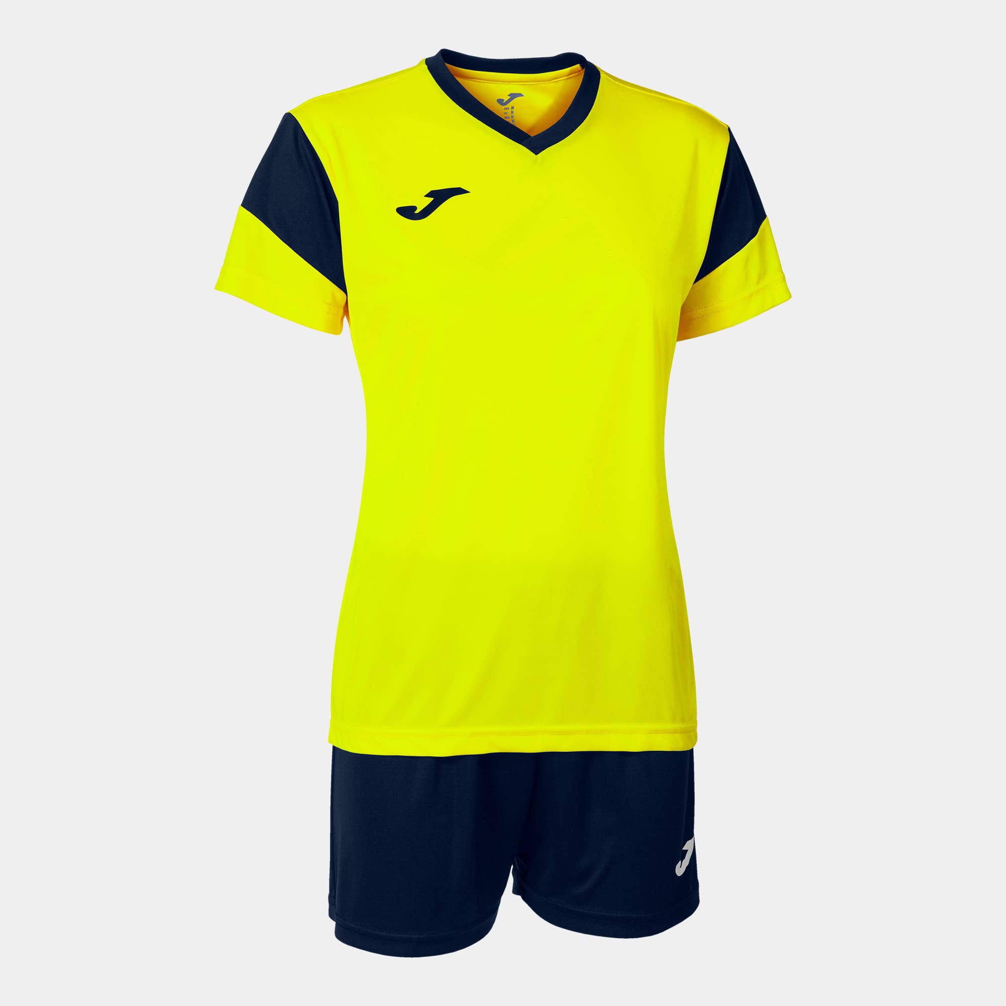 Joma Women's Phoenix Set, Yellow Fluor Navy, L