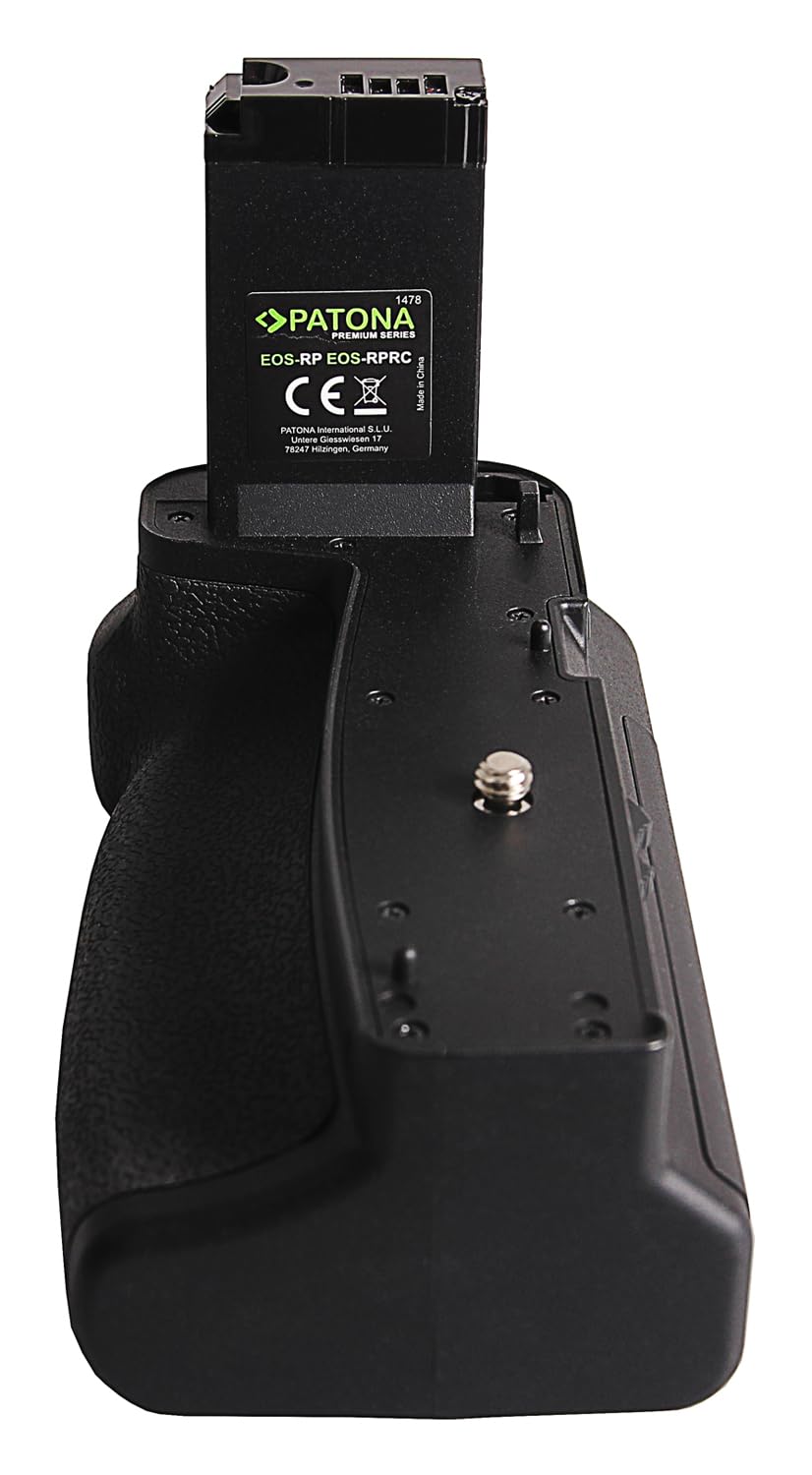 PATONA 1478 Empuñadura de batería para Canon EOS RP y R8 – Compartimento para 2X LP-E17, con Disparador Remoto 2,4G – Agarre ergonómico Antideslizante para Retratos y Objetivos Pesados