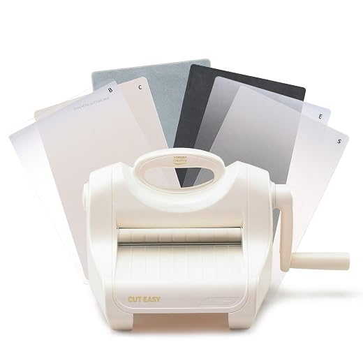 Vaessen Creative Cut ˈEm Easy Cutting and Embossing Machine Starter Kit, A5, White/Pink