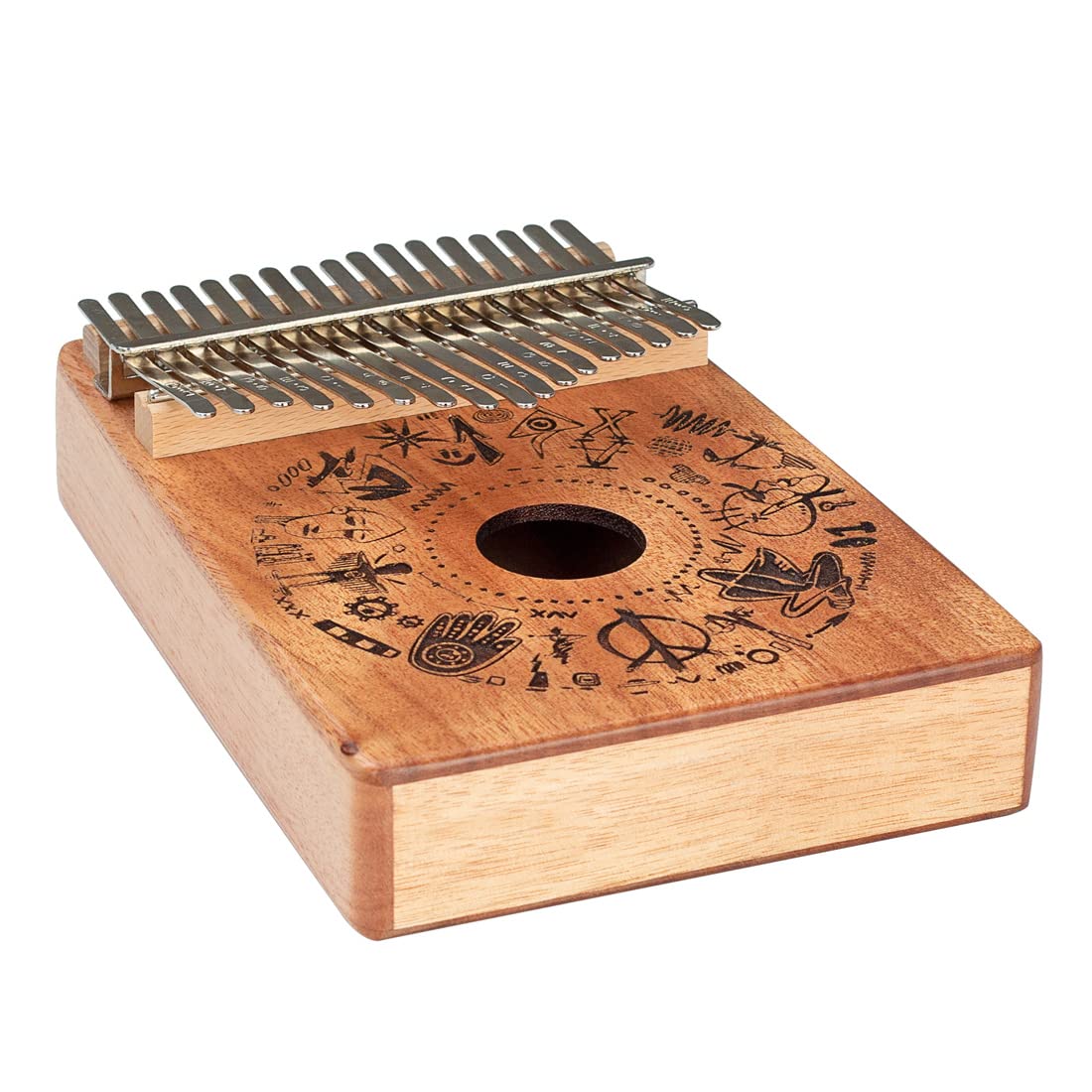 Sela SE252 Kalimba mahoń 17 Free Spirit + ściereczka z mikrofibry keepdrum