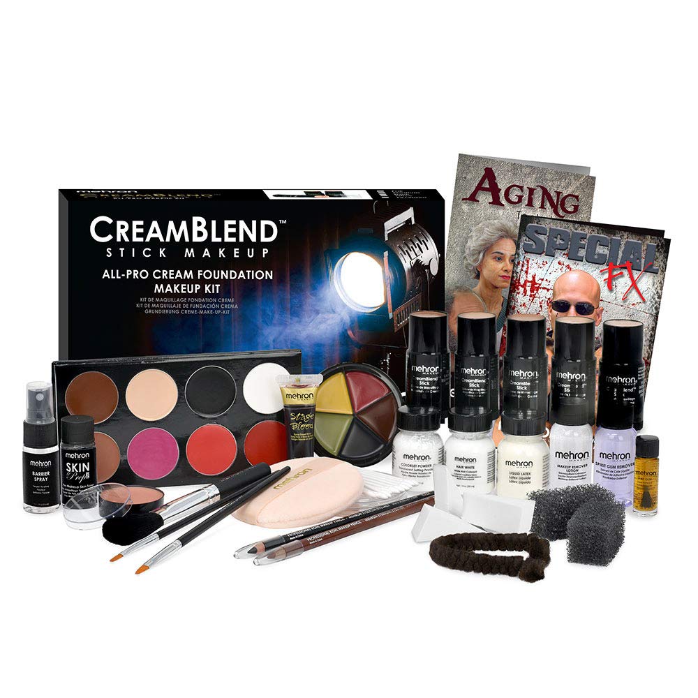Mehron CreamBlend Stick All Pro Makeup Kit | Face, Hair, Eye Contouring, Stage, Films, TV, Video, Photography, Theatrical ...