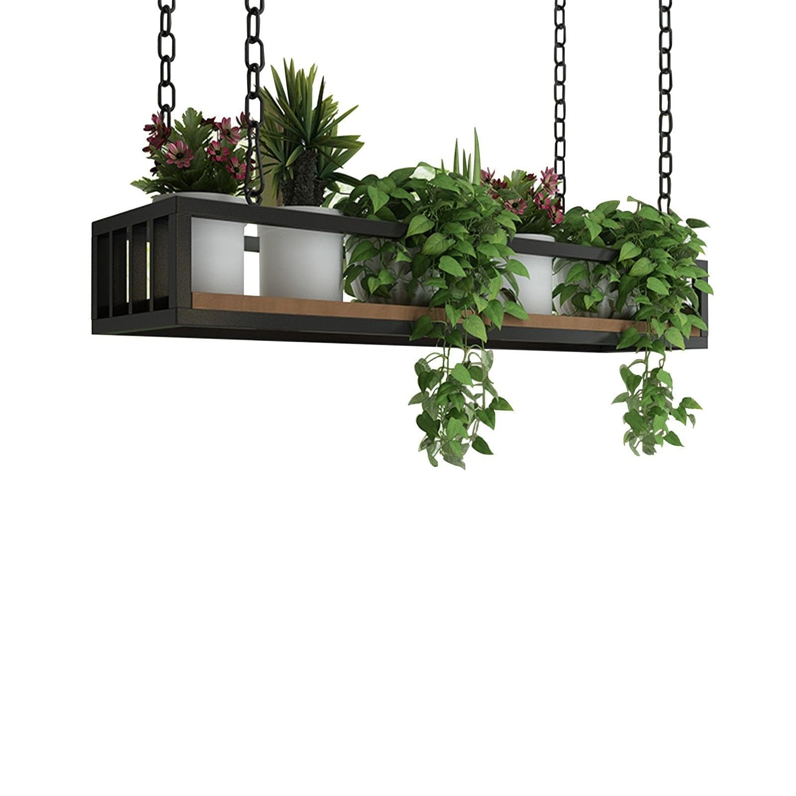Porte-bouteilles décoratif suspendu en hauteur réglable pour rangement de cuisine moderne