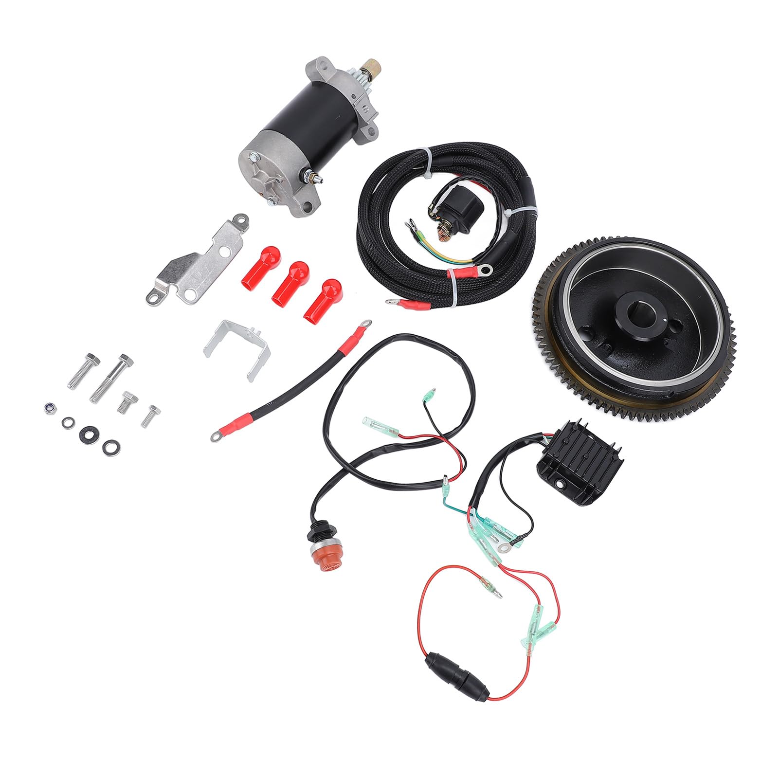 Kit di Avviamento Motore Fuoribordo Sostituzione Durevole Dell'avviamento Motore in Alluminio per Fuoribordo a 4 Tempi 20