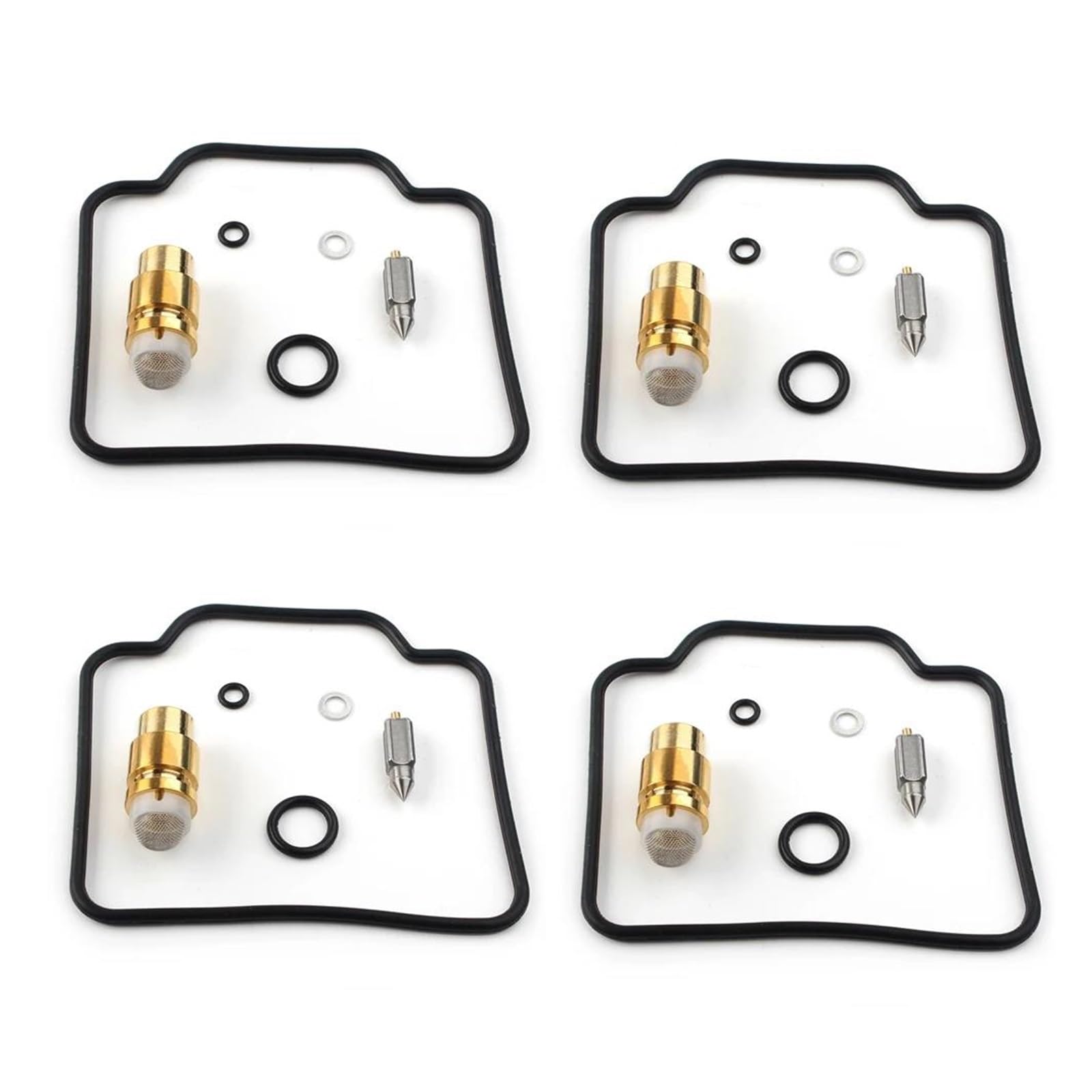 4Sets Motorcycle Carburetor Repair Carb Rebuild Kit for GSX1100F K&atana 1988 1989 1990 1991 1992 1993 Floating Valve