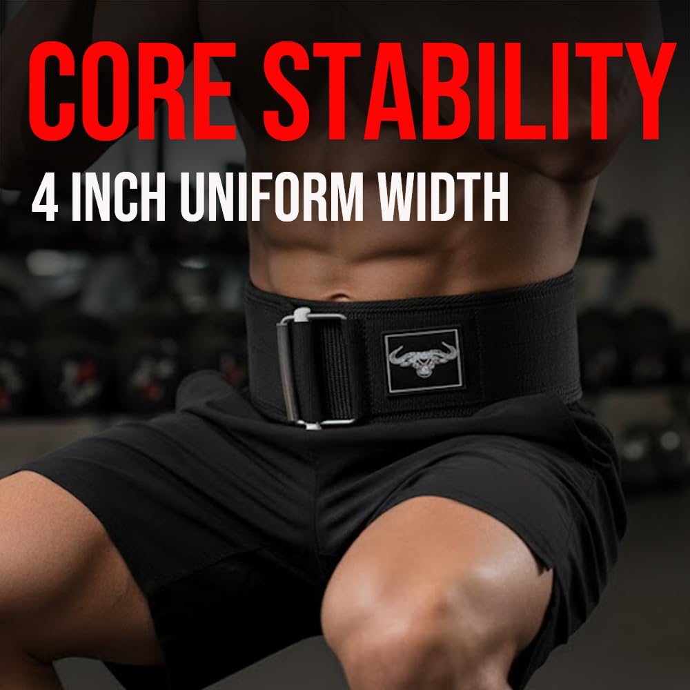 IBRO Quick Locking Premium pas do podnoszenia ciężarów – trójbój siłowy, trening krzyżowy dla mężczyzn i kobiet, wsparcie pleców, metalowa klamra, profesjonalne fitness, podnoszenie olimpijskie,