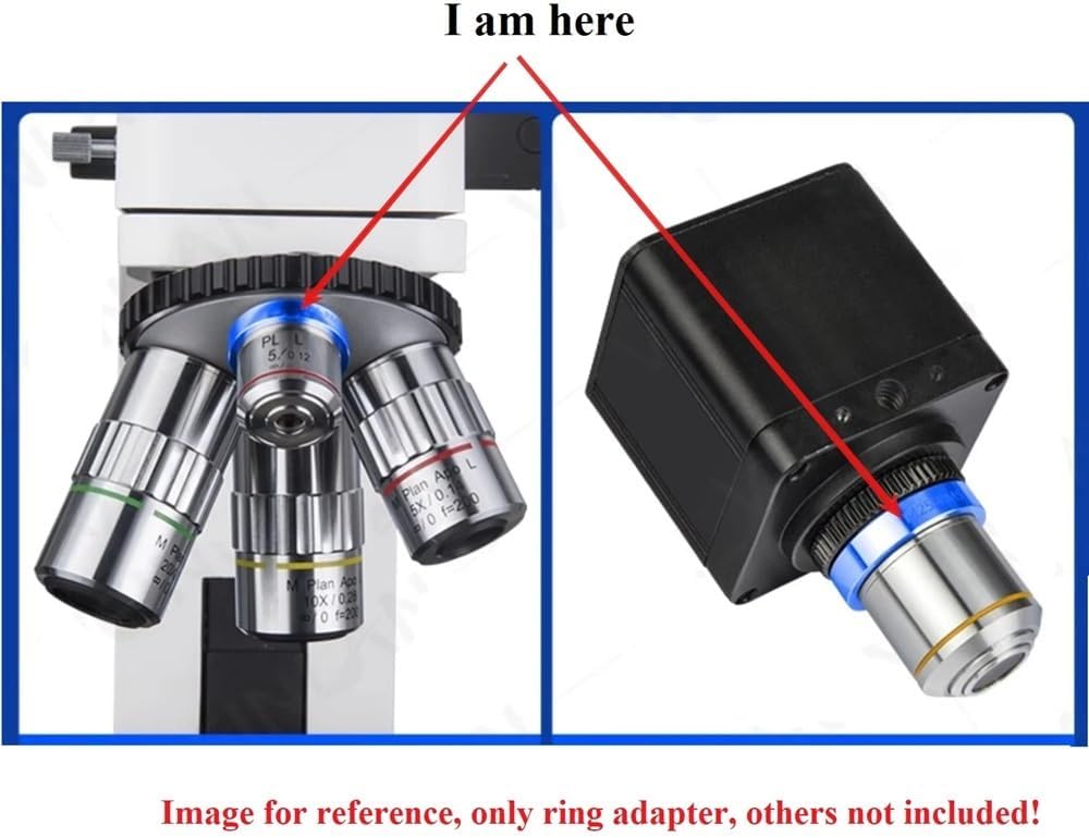 JOEBO Microscope Kit Ring Adapter Male Thread Mount C Interface to Female M25 M26 M27 M32 RMS f Microscope Camera Lens Conversion Microscope Lens Adapters(C-M26)