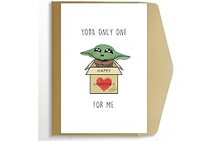 Spercy Cute Valentines Baby Yoda Card