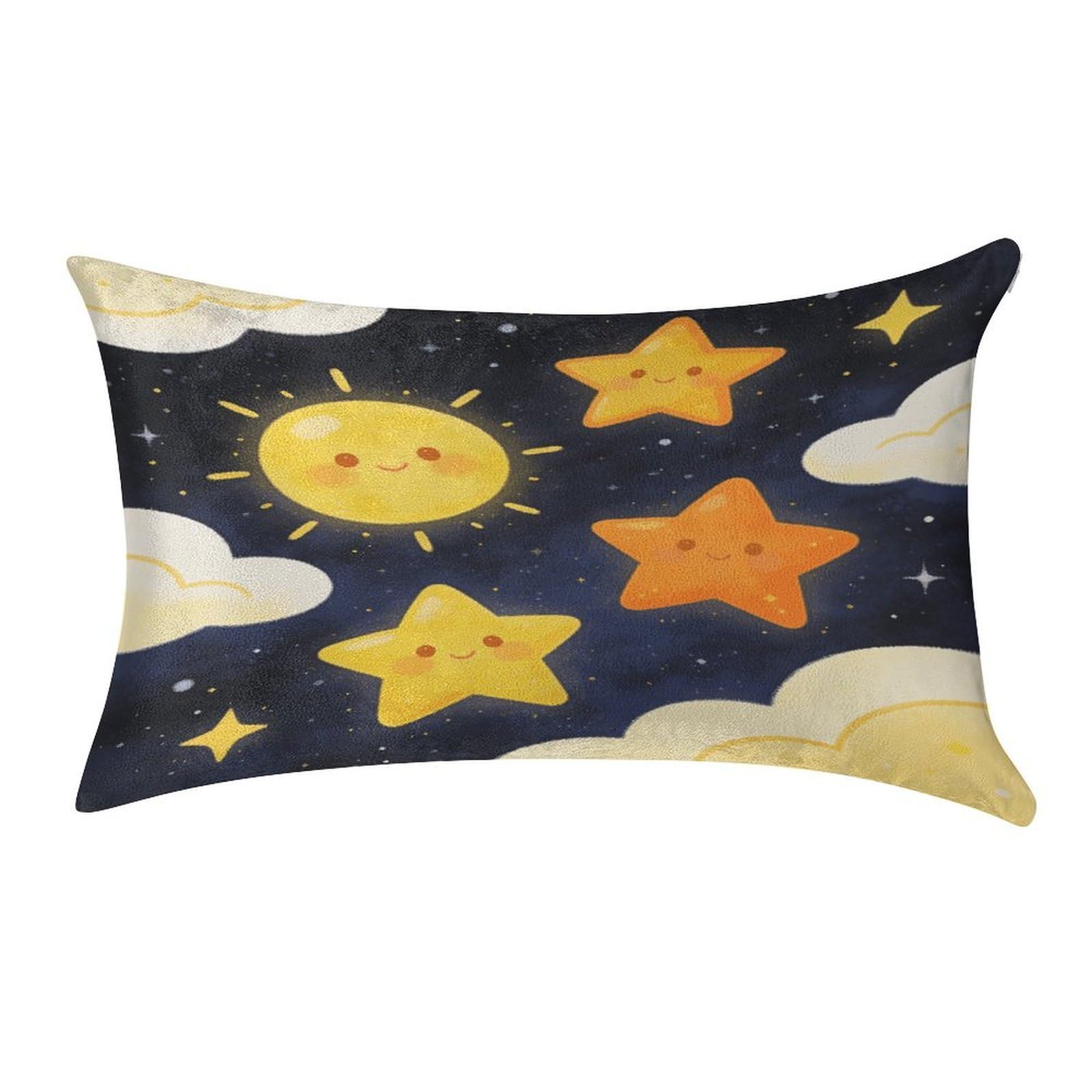 Fodpand Style Starry Sky Pillowcase,Elegant Designed Home Decor,Velvet Pillowcase,Soft And Cozy,Pillow Case Cover With Hidden Zipper For Bedroom, Sofa, Couch
