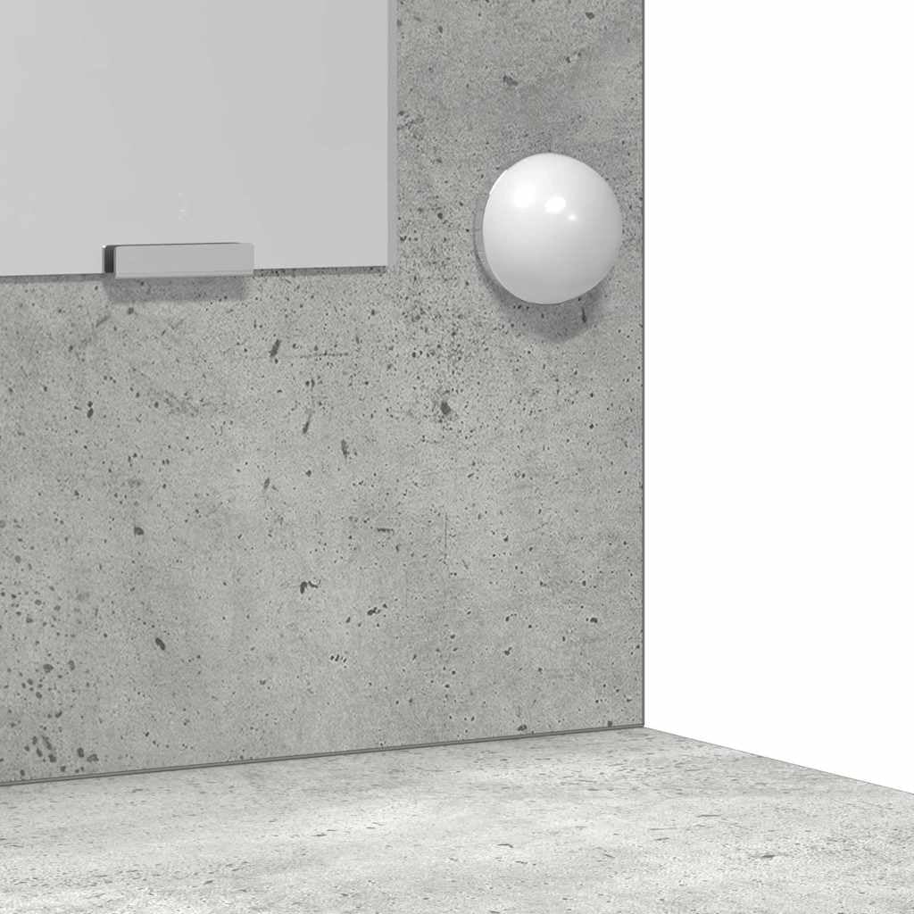 vidaXL Tavolo da Trucco Grigio 78.5 x 41 x 135 cm Legno Multistrato, Toeletta da Camera, Moderna, con Ampio Spazio, Mobile ergonomico, Tavolo Decorativo, Organizer, Specchio LED