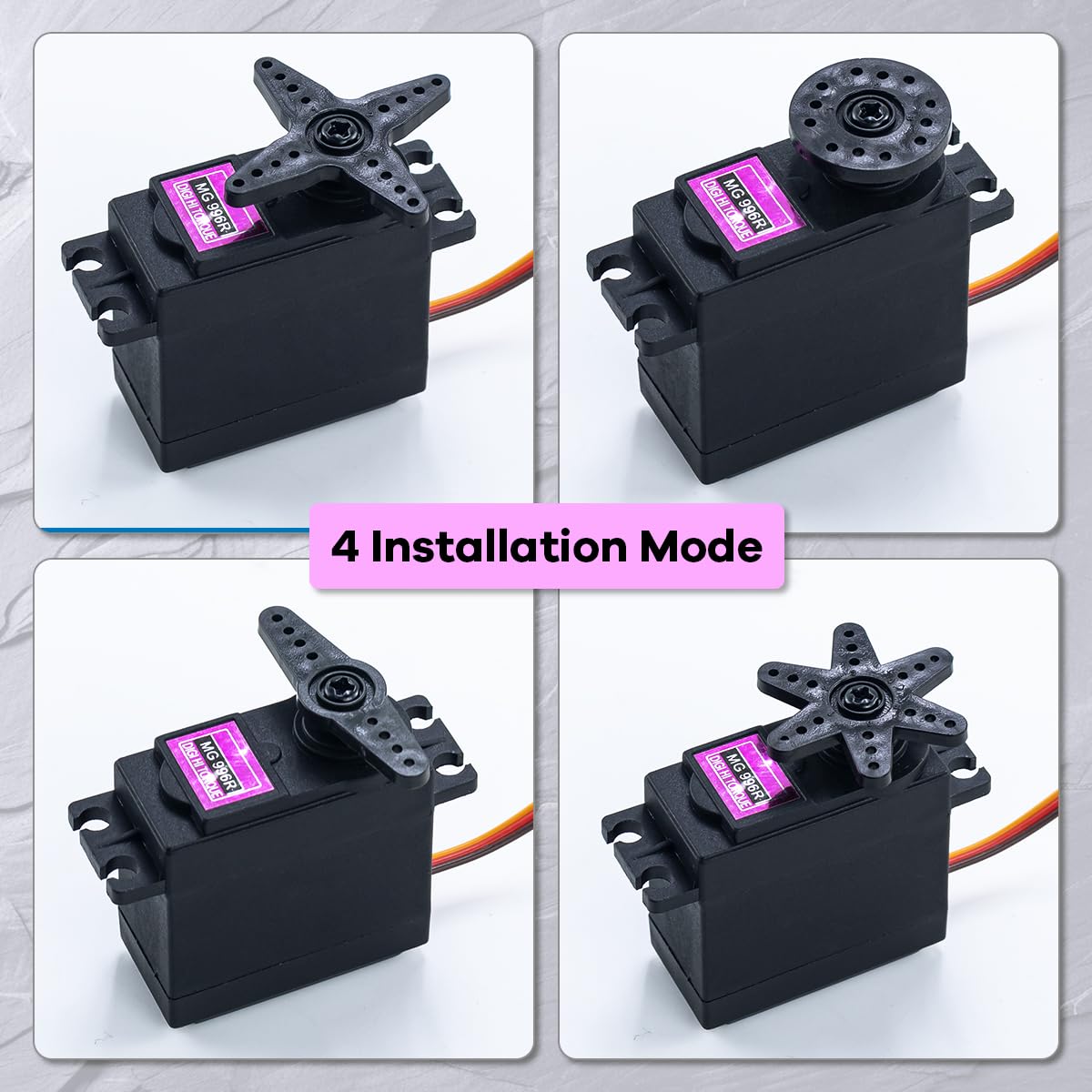 LAFVIN MG996R Servo Motor,55g Metal Gear Torque MG996R Digital Servo Motore per Arduino Futaba JR RC Helicopter Car Boat Robot