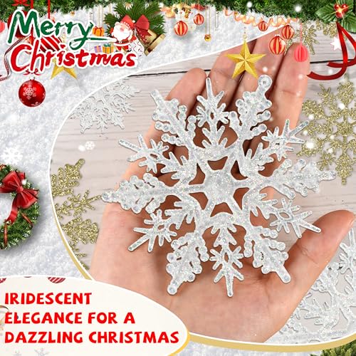 image for kockuu 36pcs Snowflakes-Christmas Tree Decorations, Snowflake Ornament