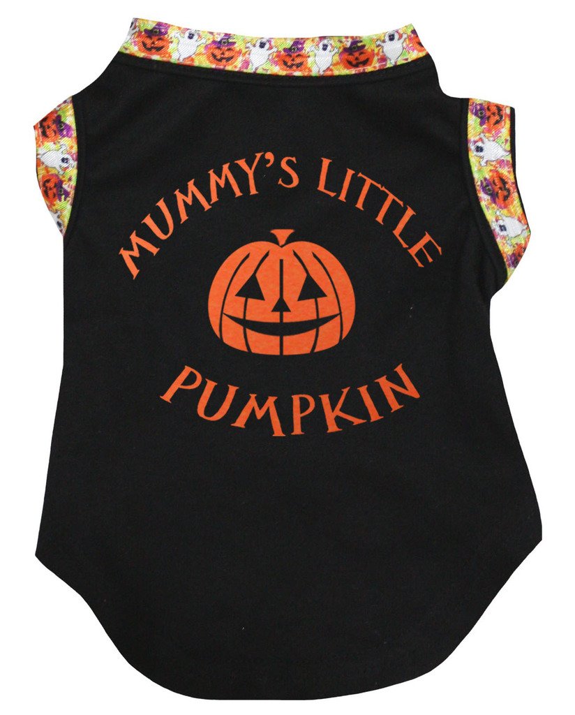 Robe en coton noir pour chiot Mummy's Little Citrouille, le complice de vos moments doux