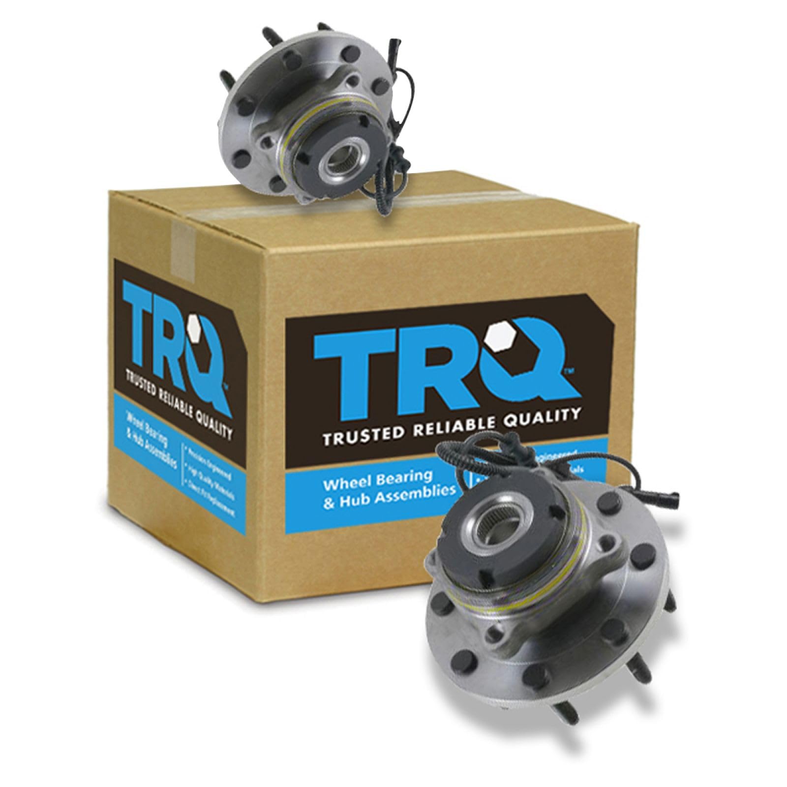 TRQ Front Wheel Bearing &amp; Hub Assembly Set