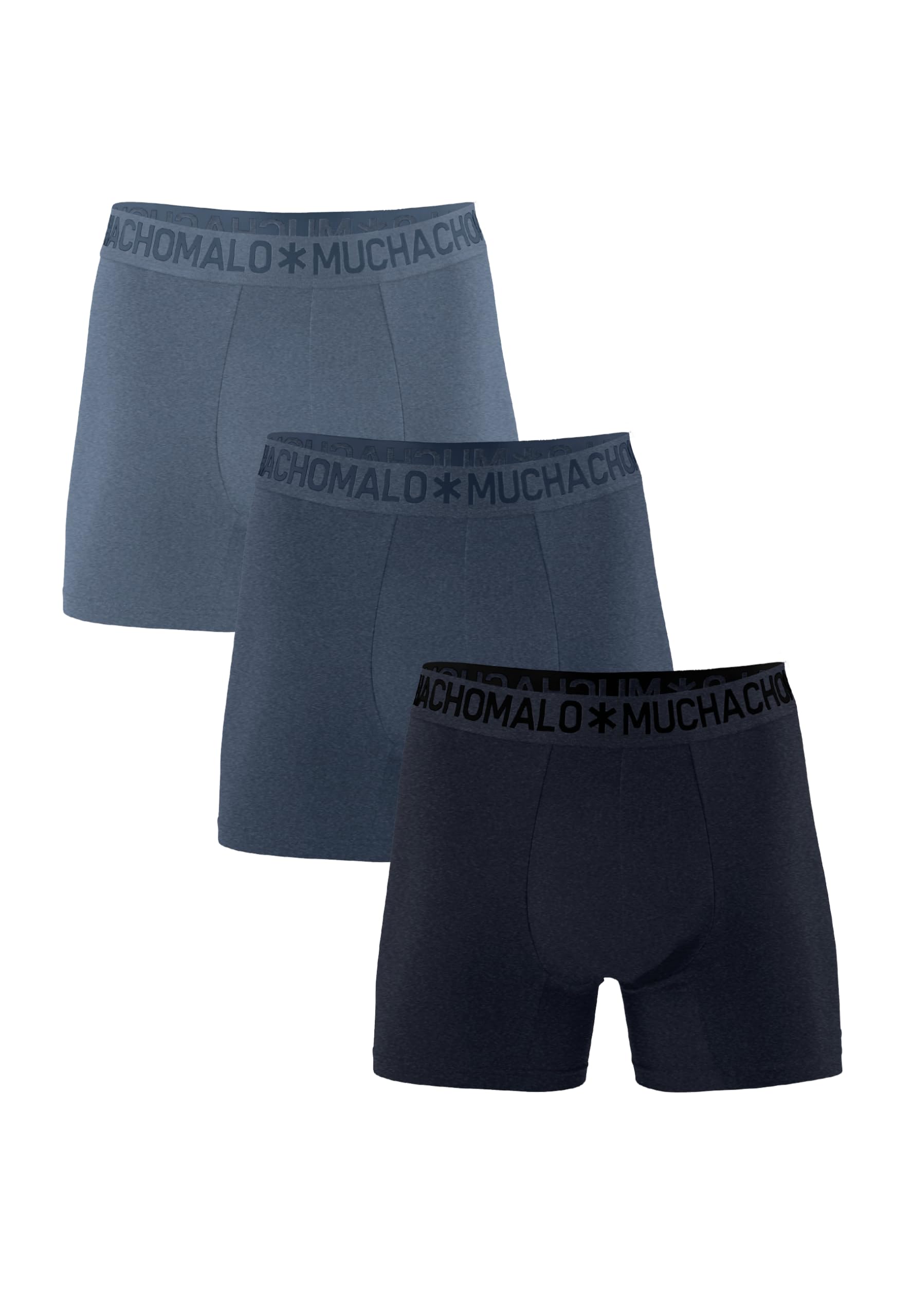 Muchachomalo Calzoncillos para Hombre, Ropa Interior Lisa de Algodón para Hombre, Pack de 3 Unidades, Bóxers Lisos de Corte Clásico con Cintura Elástica
