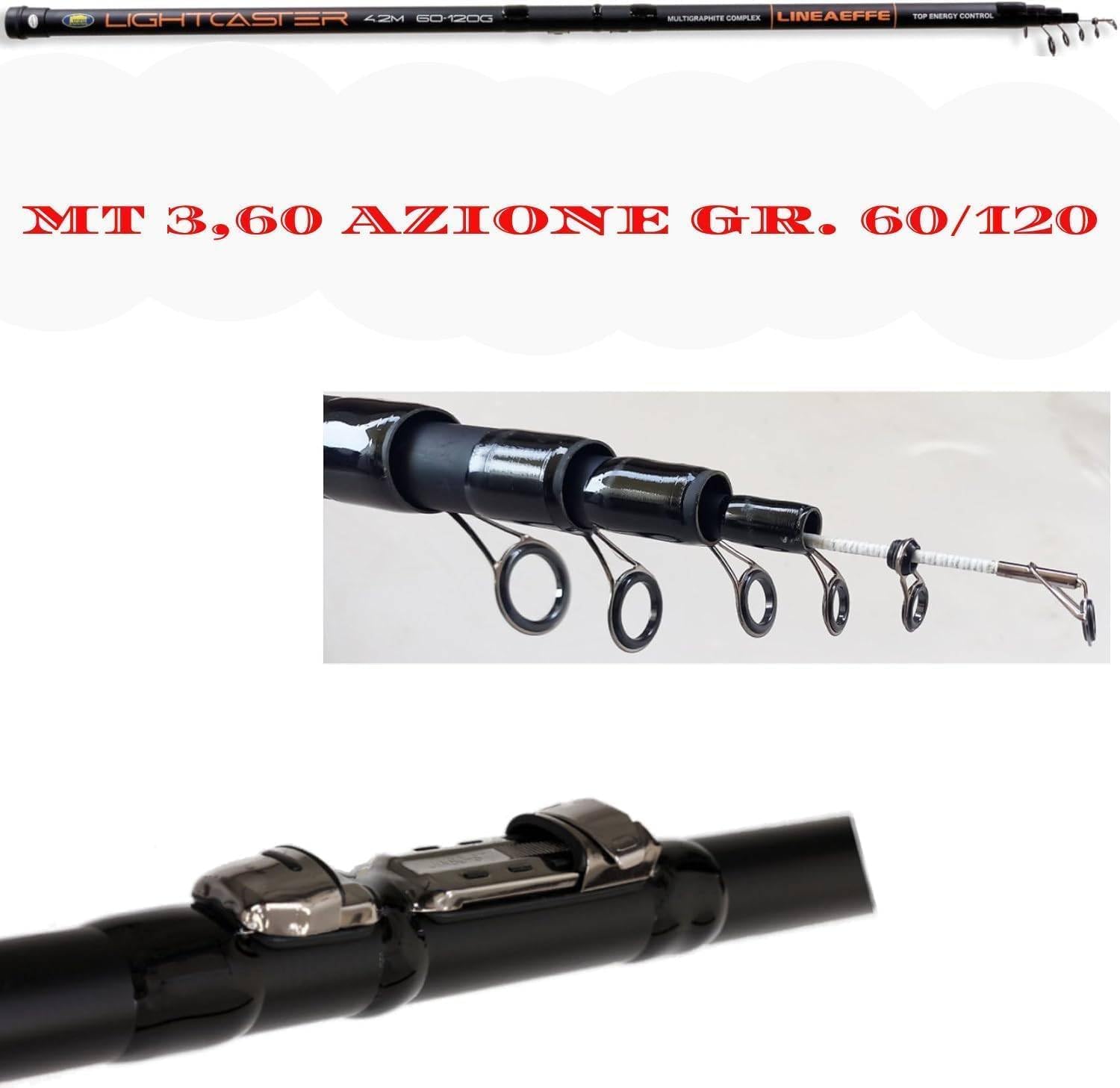 canna pesca fondo mare lago fiume trota carpa spigola orata kit mulinello + filo