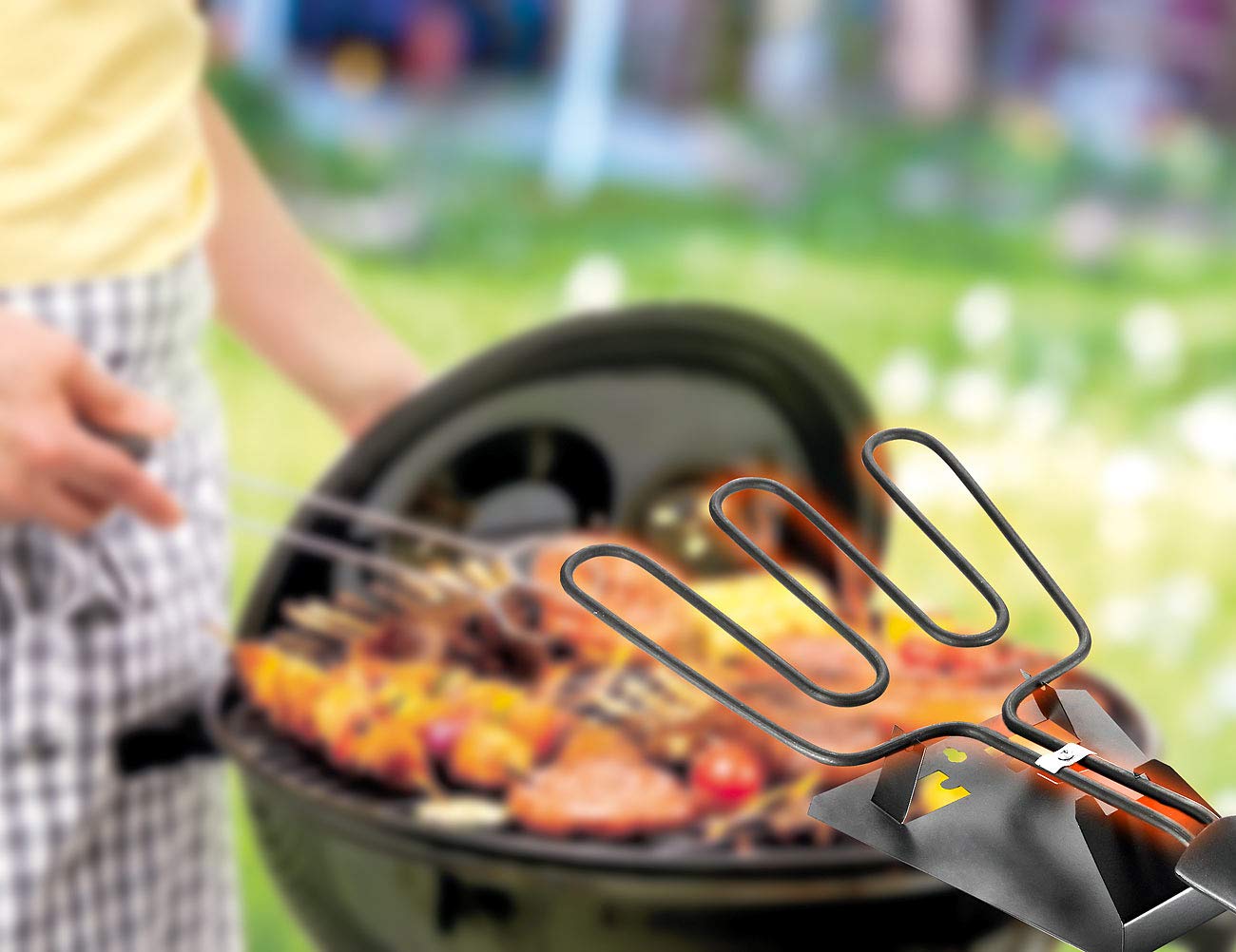 Rosenstein & Söhne Anzünder: 2er-Set Elektrischer Grillanzünder für Kohle und Briketts, 800 Watt (Elektrischer Kohleanzünder, Kohleanzünder Grill, BBQ)