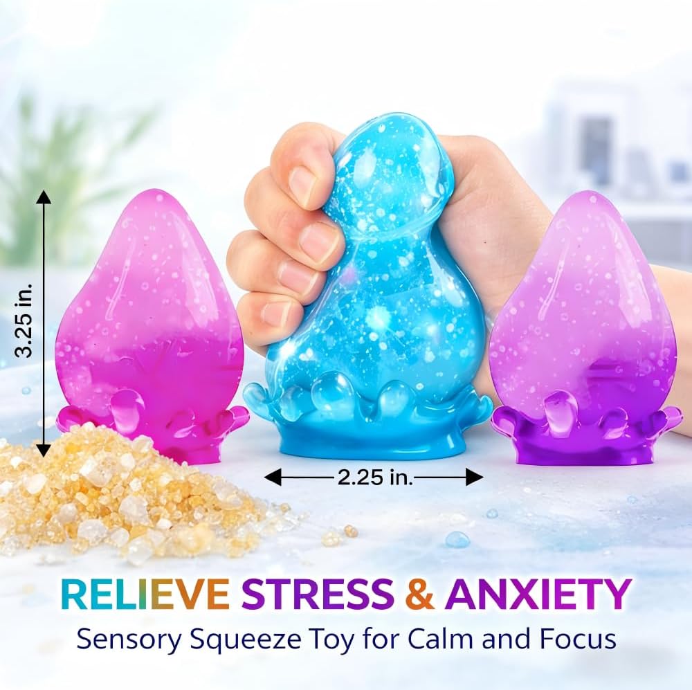 Dream Water Drop Stress Ball, 2026 New Super Soft Slow-Rise Squishy Fidget Toy, Sensory Squeeze Toy for Anxiety, Autism & Stress Relief, Calming Desk Toy for All Ages (Orange)