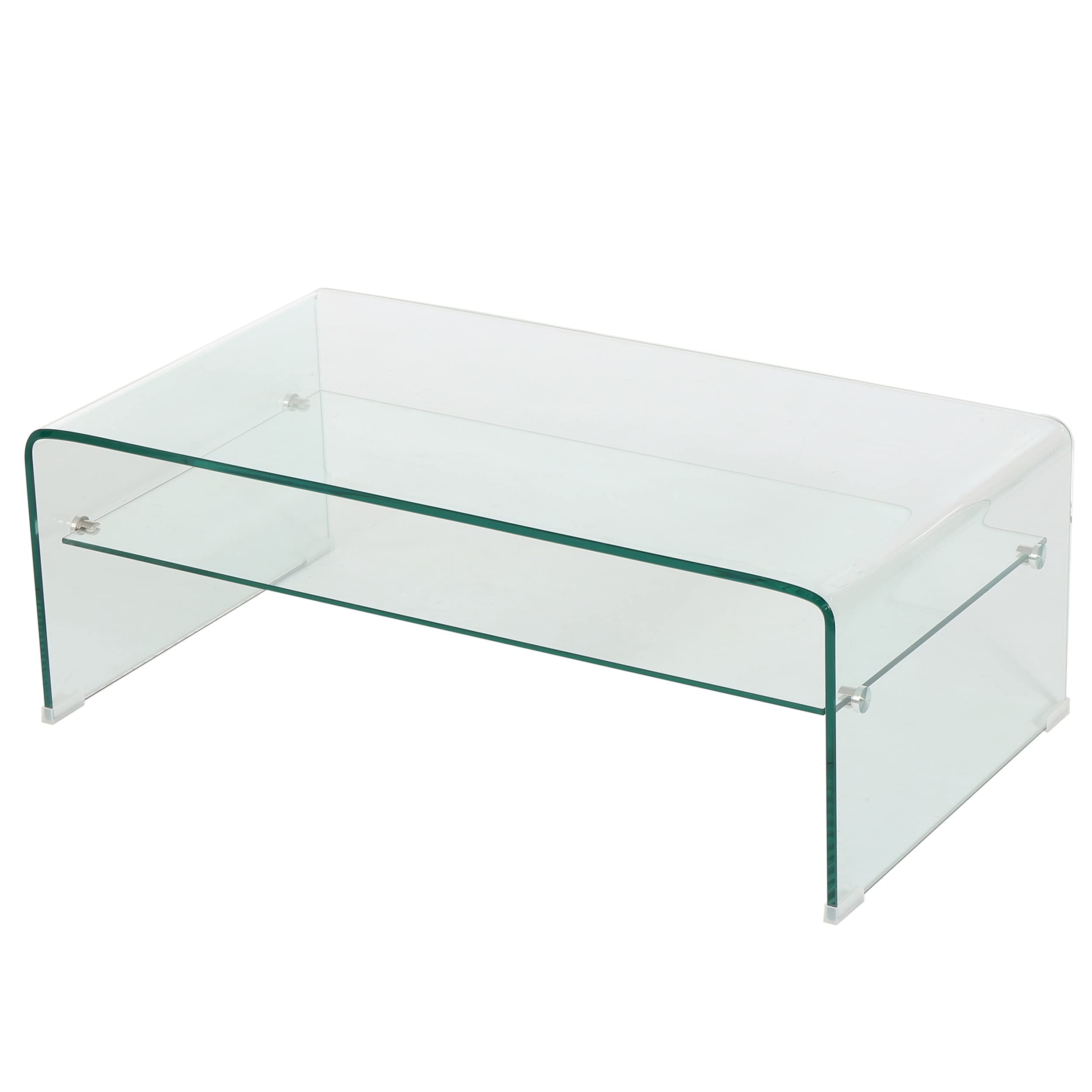 Christopher Knight Home Salim 12mm Tempered Glass Coffee Table Clear 39 5 in x 21 7 in x