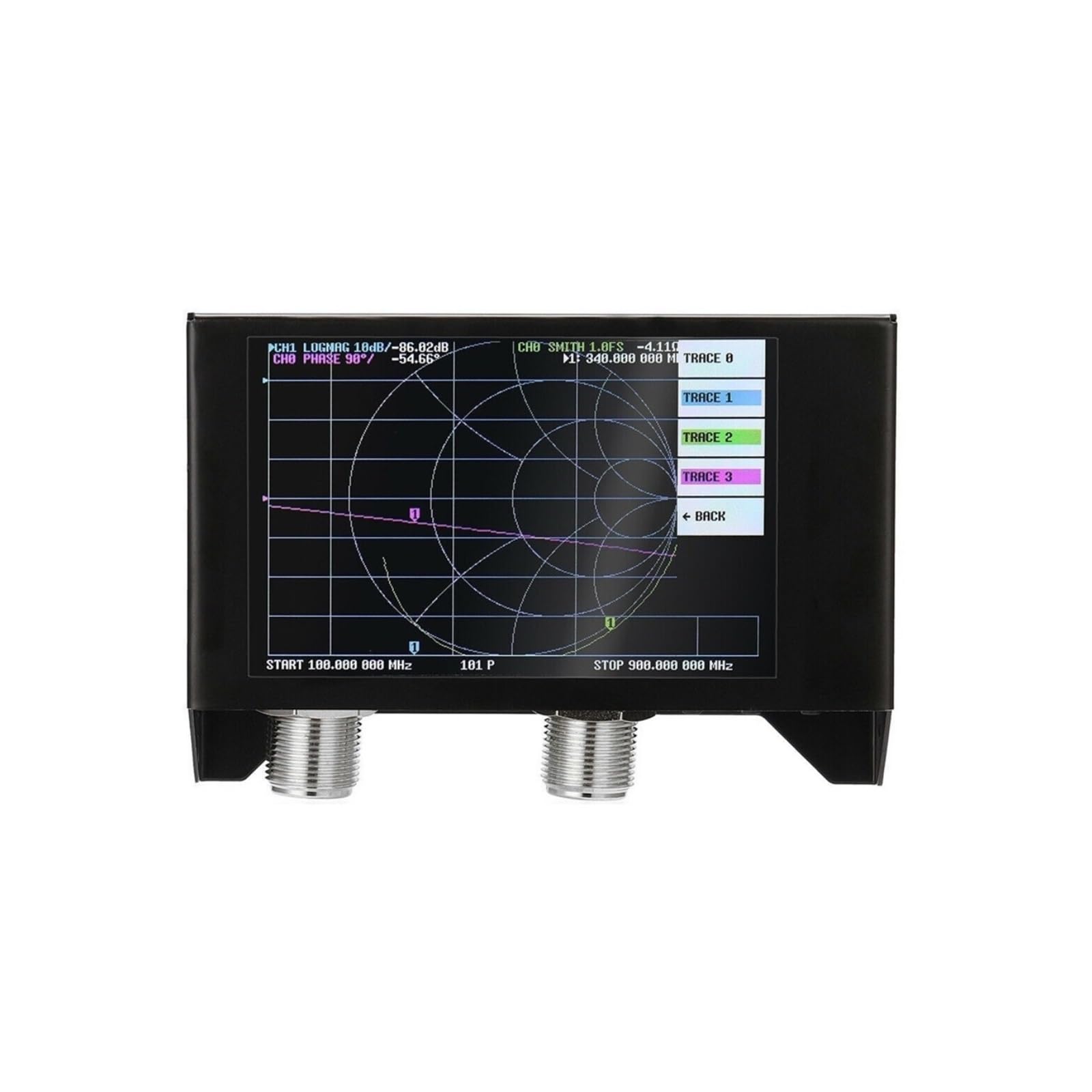 Analizador de espectro, Kit analizador de red vectorial con pantalla 4,0 pulgadas, 3G SAA-2N NanoVNA V2, antena onda corta HF VHF UHF