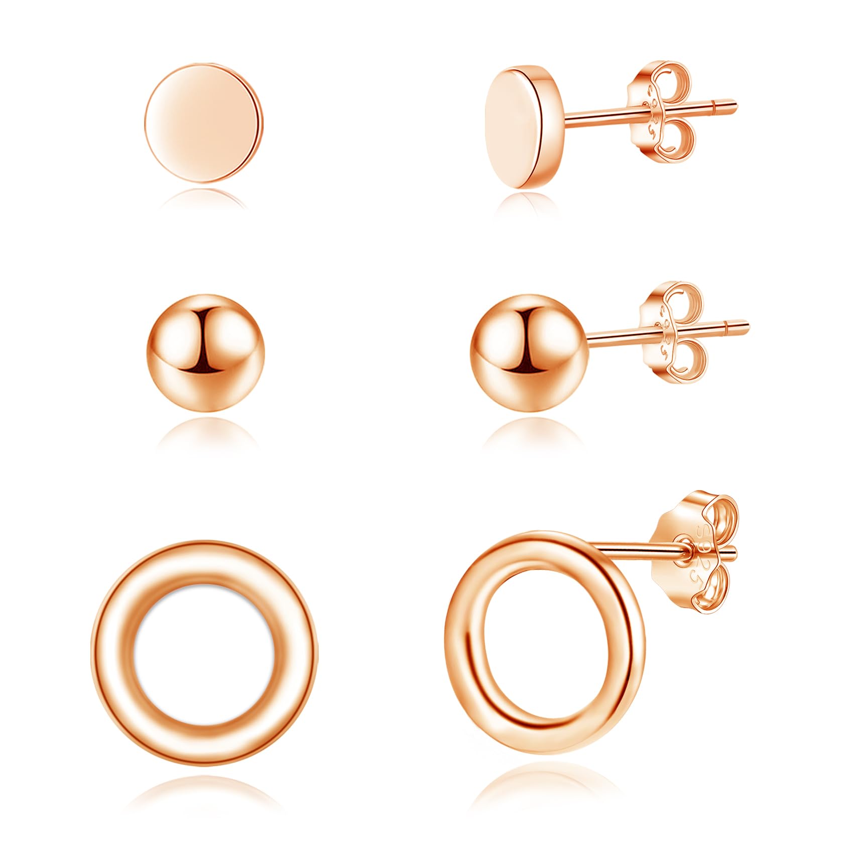 Loutade Ohrringe Gold, Hypoallergen 925 Sterling Silber Twis