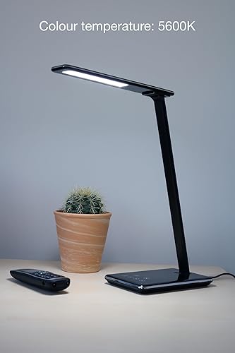 Miniatura 9 de UNILUX 400124484 LINKA LED lámpara de escritorio negra con función de carga mediante inducción y brillo USBcolor regulable con apagado automático
