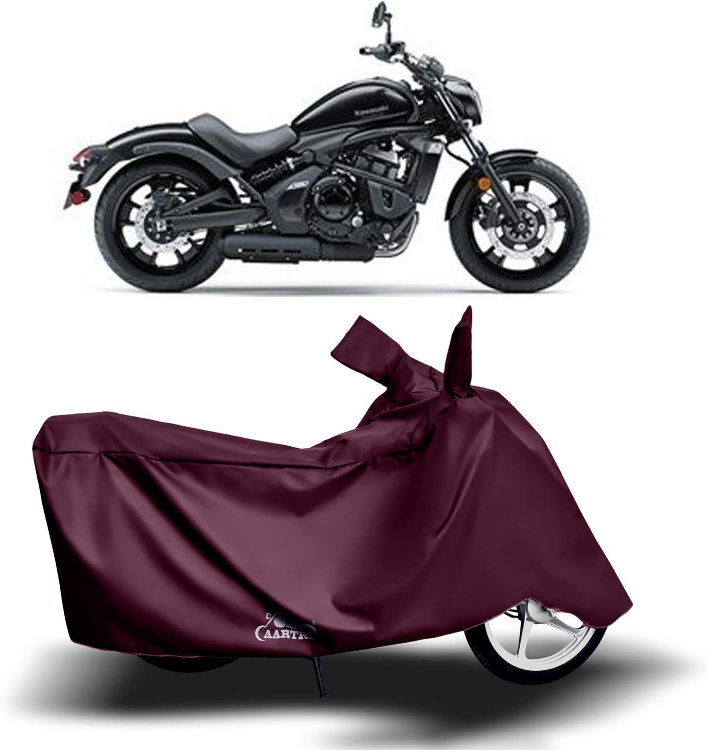 PASH - Kawasaki Vulcan S New BS6 Water Resistant - Dust Proof - Full Bike Scooty Two Wheeler Body Cover for Kawasaki Vulcan S (Maroon)
