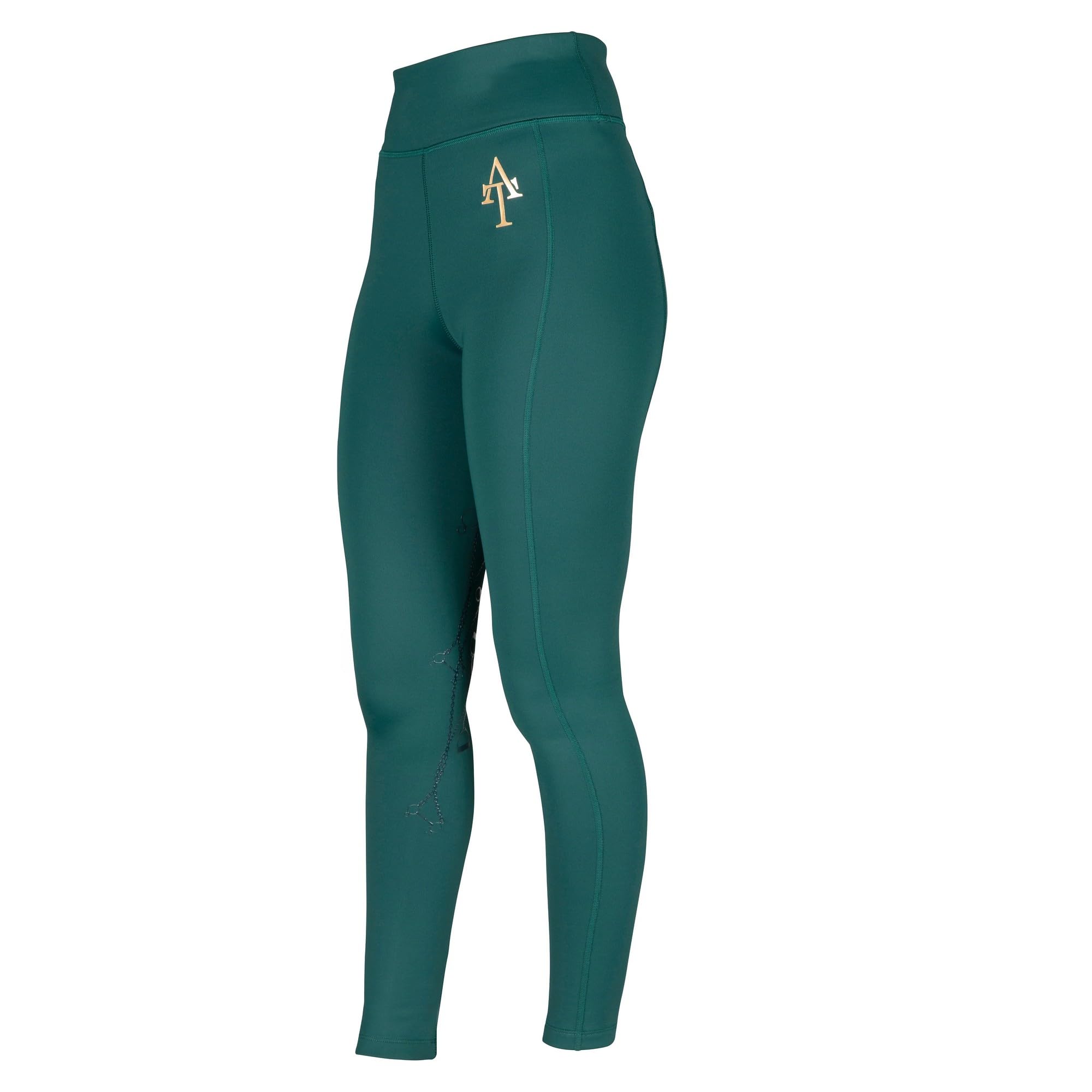 Aubrion Shires Team Winter Riding Tights - Green Small, Green