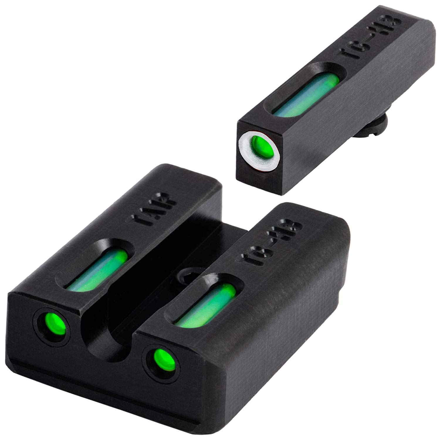 TRUGLO TFX Handgun Sight | Durable Shock-Resistant Compact Brightly Glowing Tritium &amp; Fiber-Optic Xtreme Day/Night Sight for Handguns