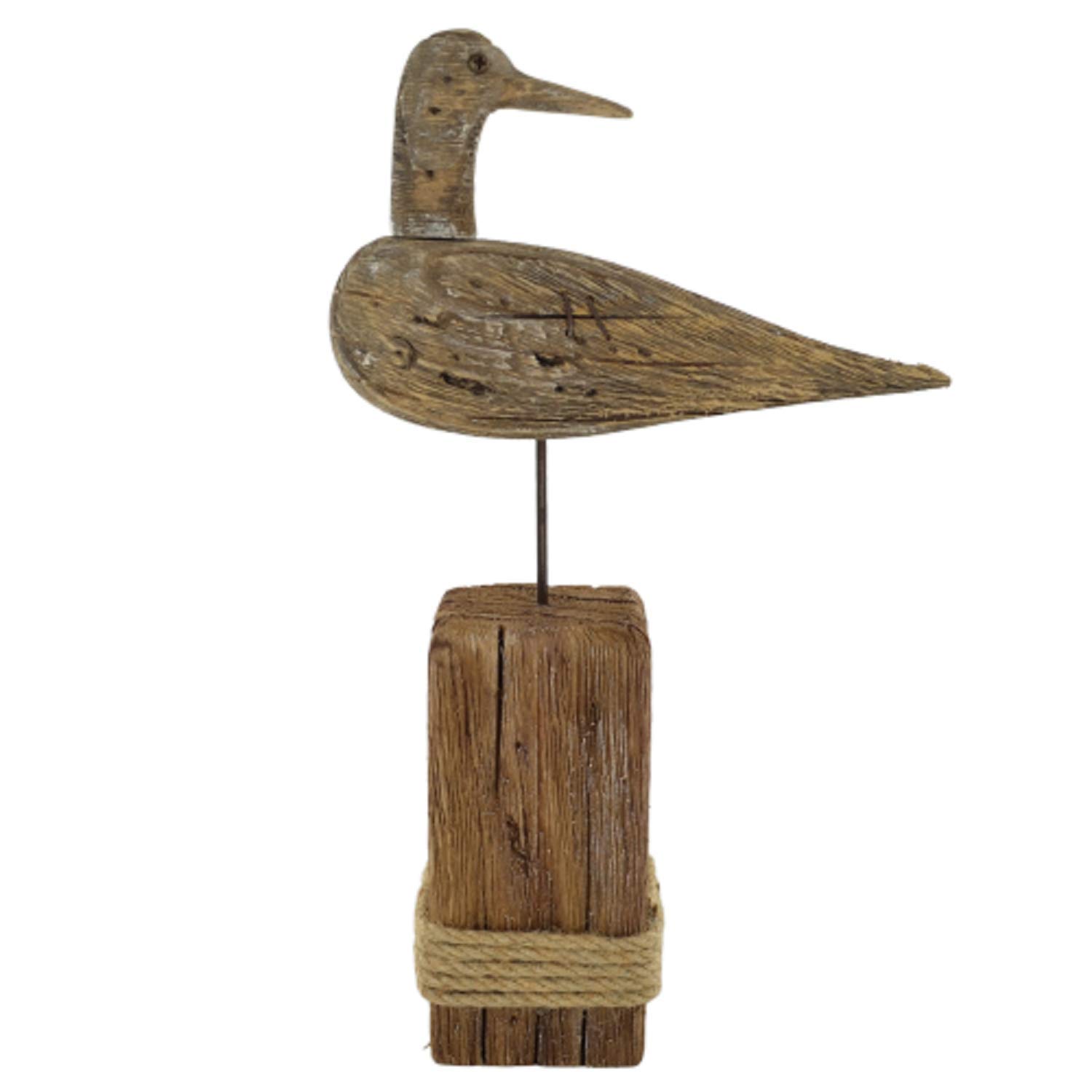 Prezents.comNautical Seagull Ornament Freestanding Home Décor Made From Reclaimed Wood Handcrafted Colour Natural Wood Beach Themed Chic Style