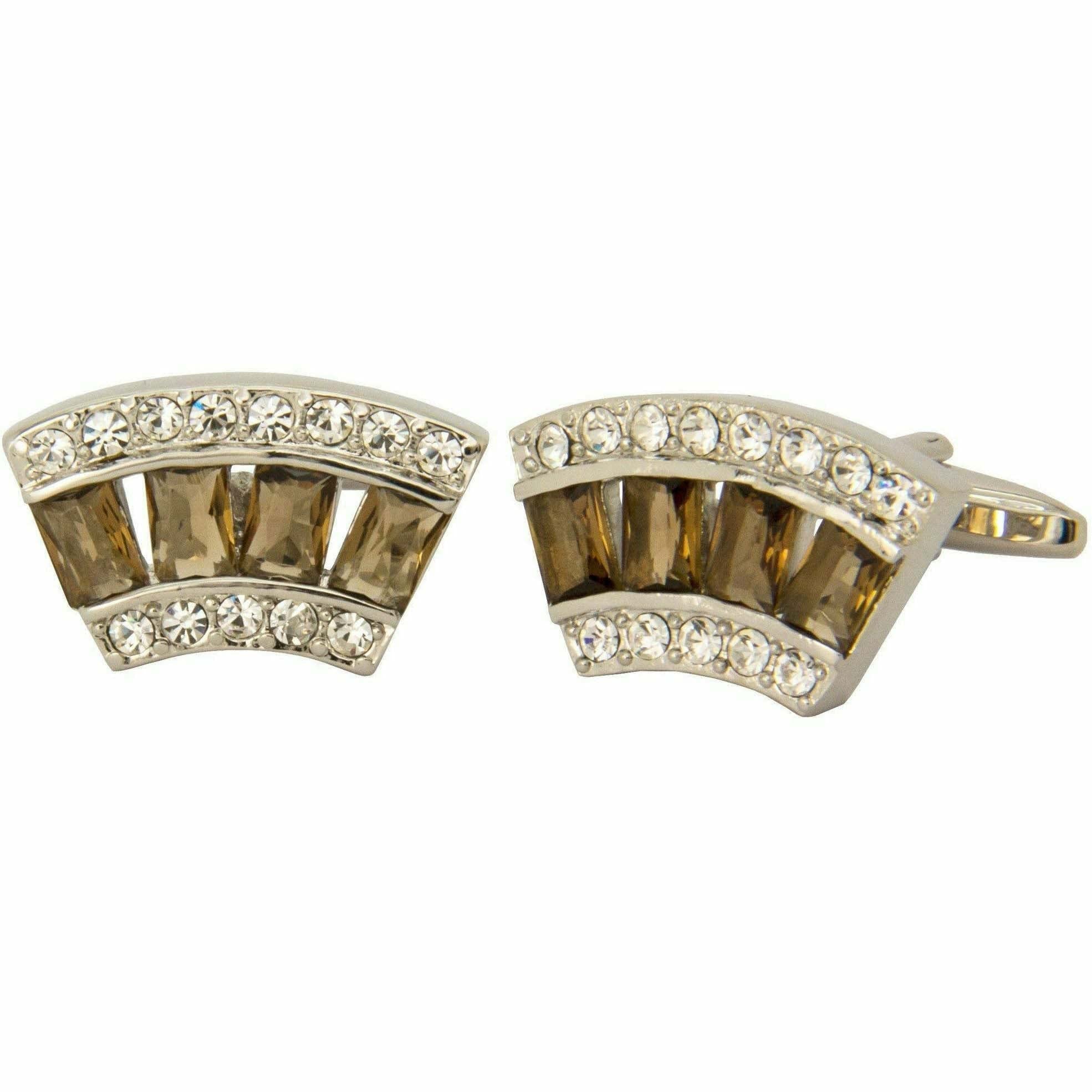 Classy Cufflinks - Gemelos de botón coloridos dorados y plateados
