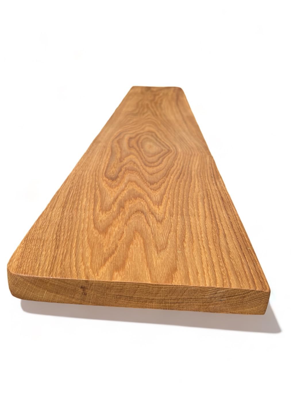 Davanzale in rovere massiccio con angoli arrotondati, 4 cm di spessore, scala oliata, angoli arrotondati, pannello in legno, tavola di quercia 110 x 20 cm)