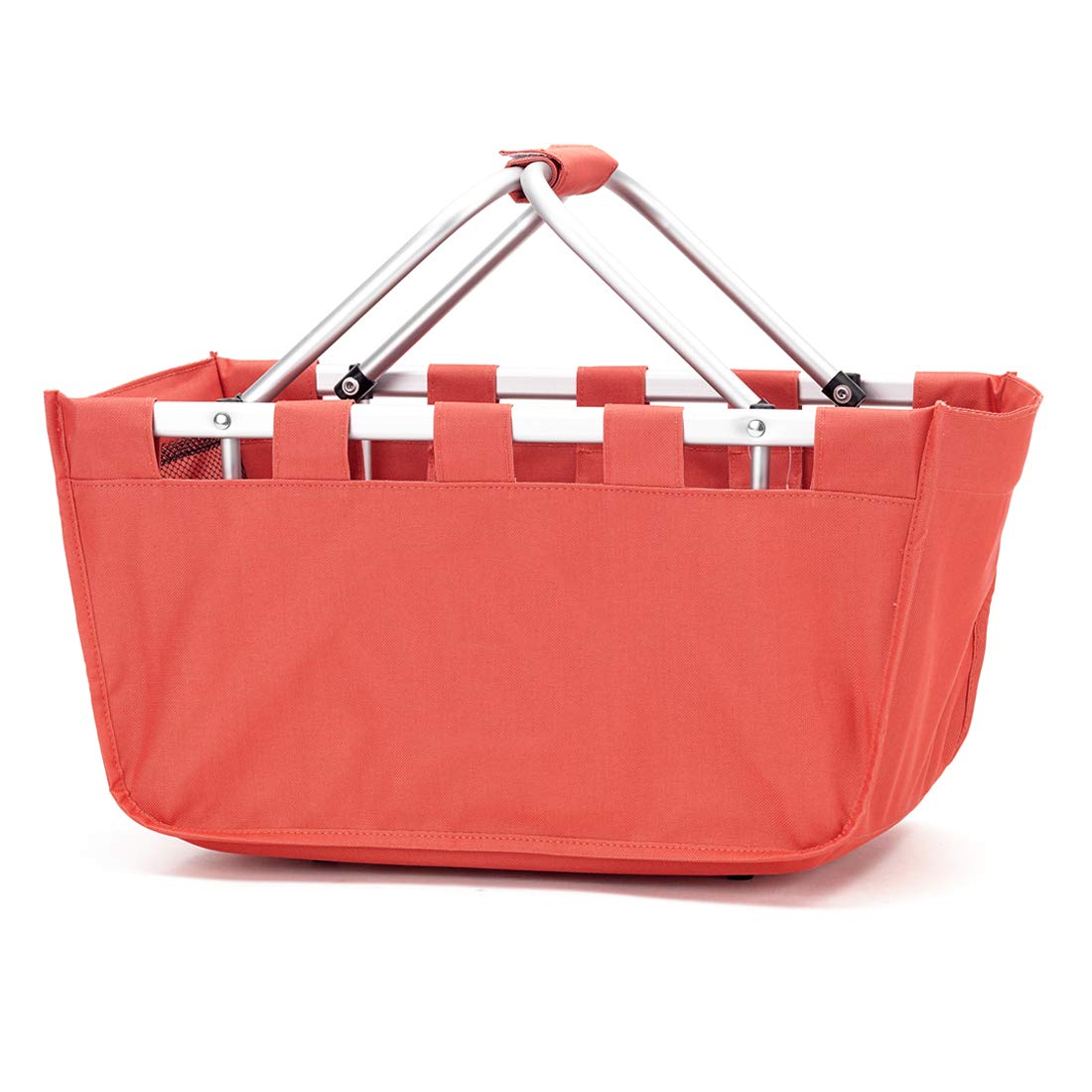 Wholesale BoutiqueMarketvl-Coral Market Tote with Durable Removable Aluminum Frame, One Size, Coral