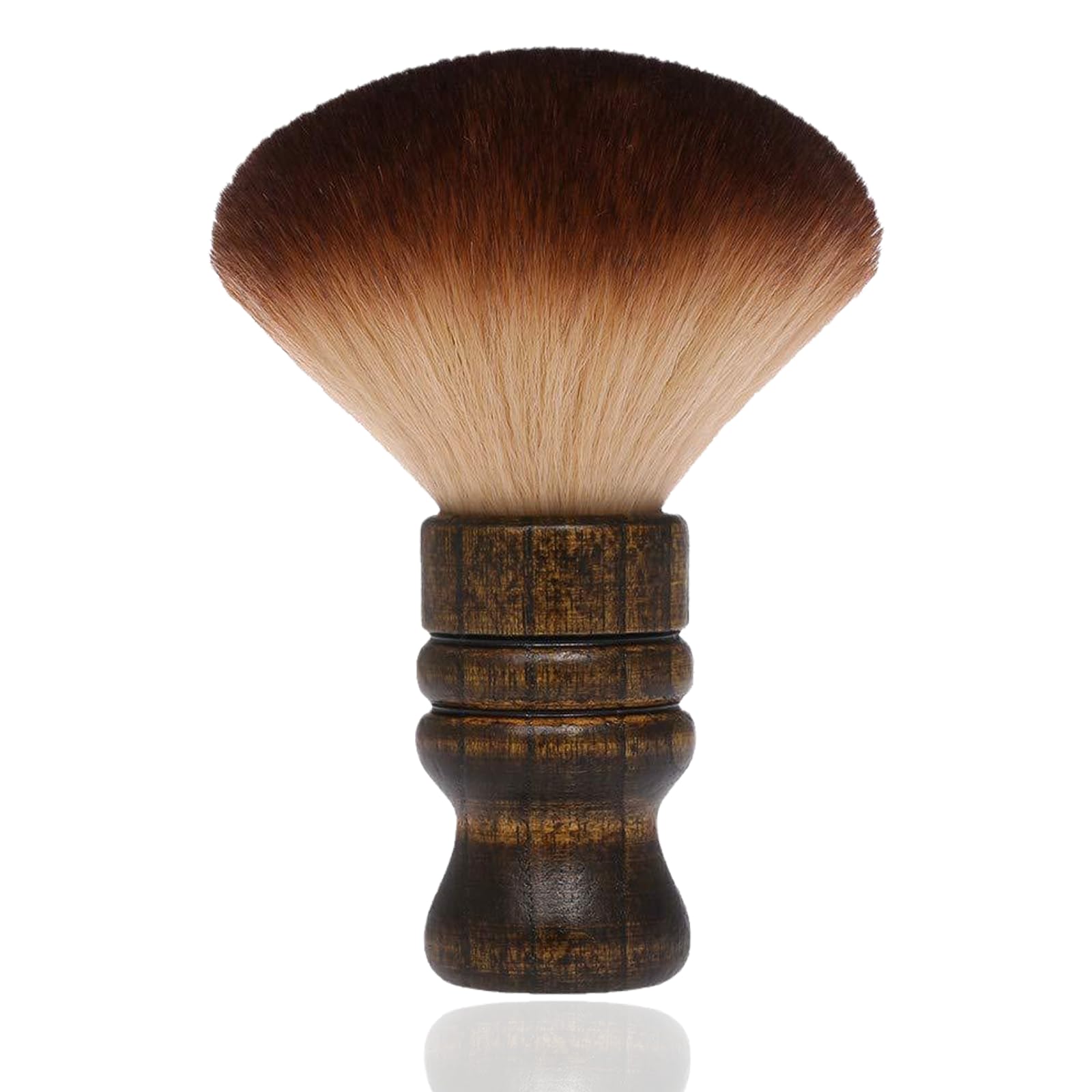 WhaleO Pennello da Barba Spazzola Barbiere per Salone,Pennello Professionale per Talco, Barbiere Collo Spazzola Spazzola Barba per Barber Shop,Spazzola Professionale per Parrucchieri/Barbiere in Legno