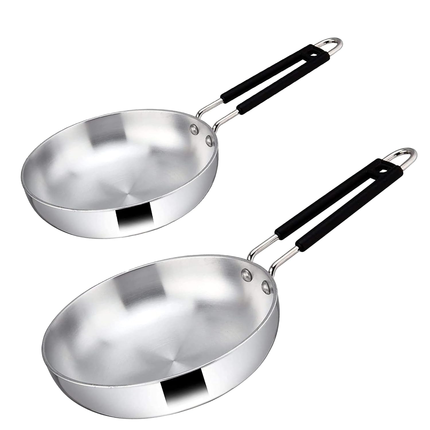 IDEAL PRIME Heavy Gauge Aluminium Frying Pan Combo Set 0.5 & 1 Liter (2 Pices) Aluminum Fry Pan Omlet Pan Sandwich Pan Cookware Set Pack of 2 IDEAL PRIME Heavy Gauge Aluminium Frying Pan Combo Set 0.5 & 1 Liter (2 Pices) Aluminum Fry Pan Omlet Pan Sandwich Pan Cookware Set Pack of 2