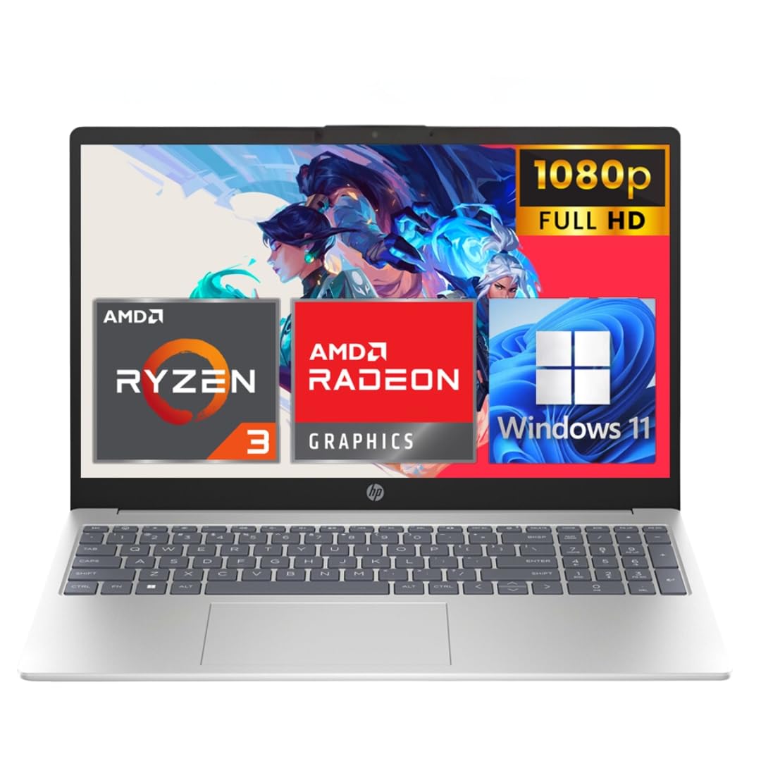 HP Laptop 15.6 Inch FHD IPS 15-fc0007ca 250nits AMD Ryzen 3 7320U