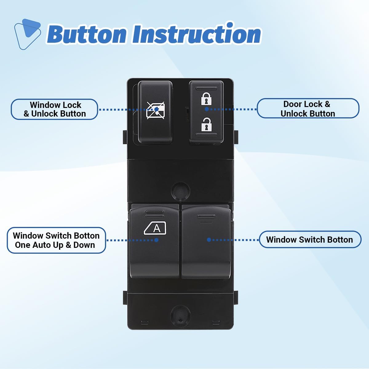 Master Power Window Switch Driver Side Compatible with 2007-2017 Nissan Frontier Replaces 25401-ZP50A 25401ZP50A