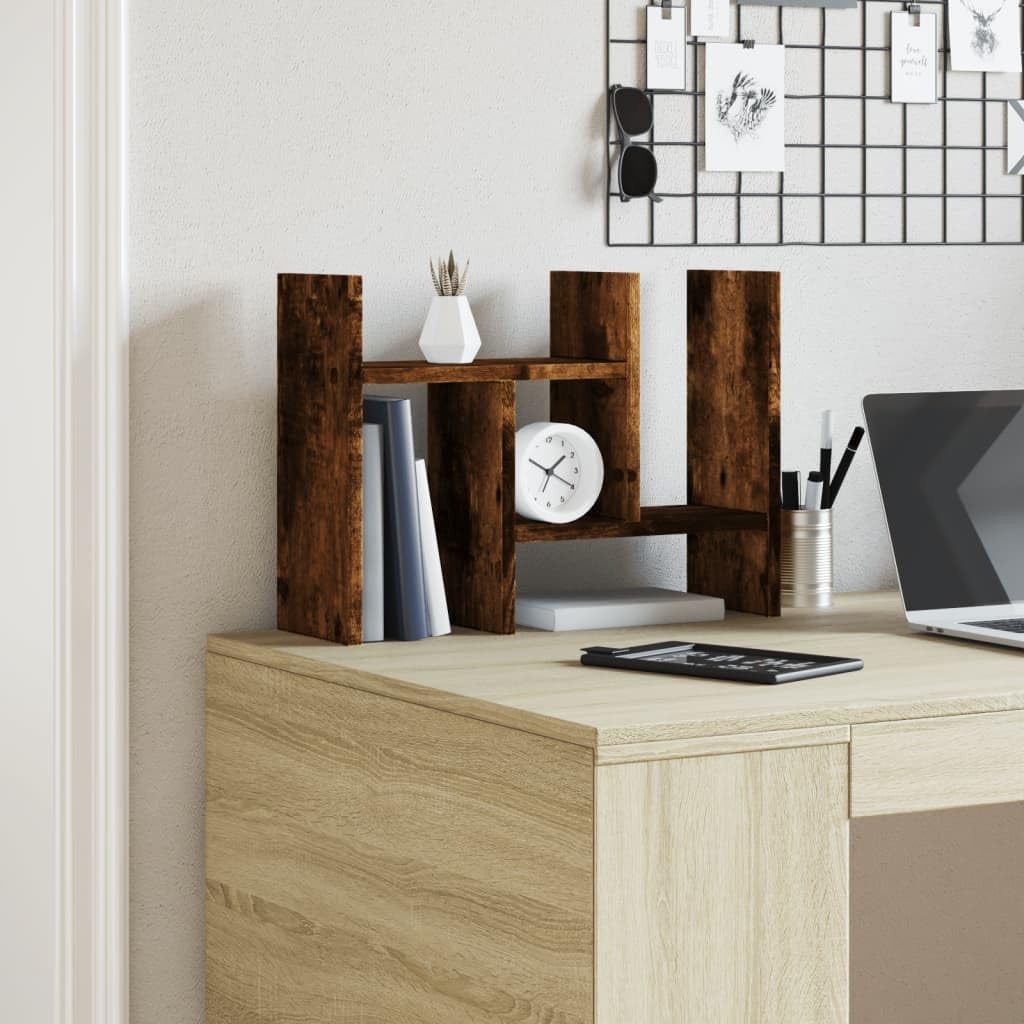 Schreibtisch-Organizer Räuchereiche 34,5x15,5x35,5 cm Holzwerkstoff