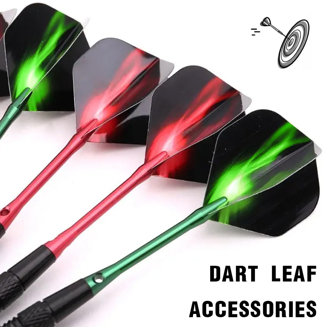 moonlux Ailettes standard Dart trajets 17 Sets (102 pièces) Forme standard pour fléchettes à pointe souple/acier Fléchettes