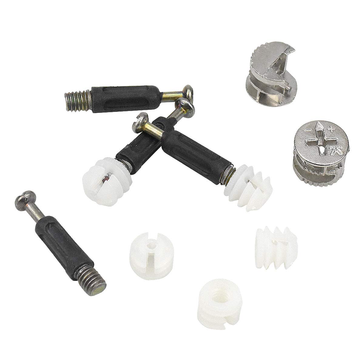 Buy Kissral 50 Sets Furniture Connectors, Hardware Fixing Screws Set, Cam Bolt Nut and Dowel