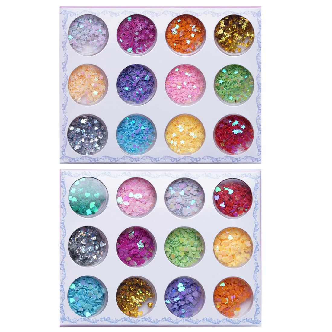 12 Farben Glitzerpulver Set – Feiner Glitzer Für Nägel, Gesicht, Basteln & DIY