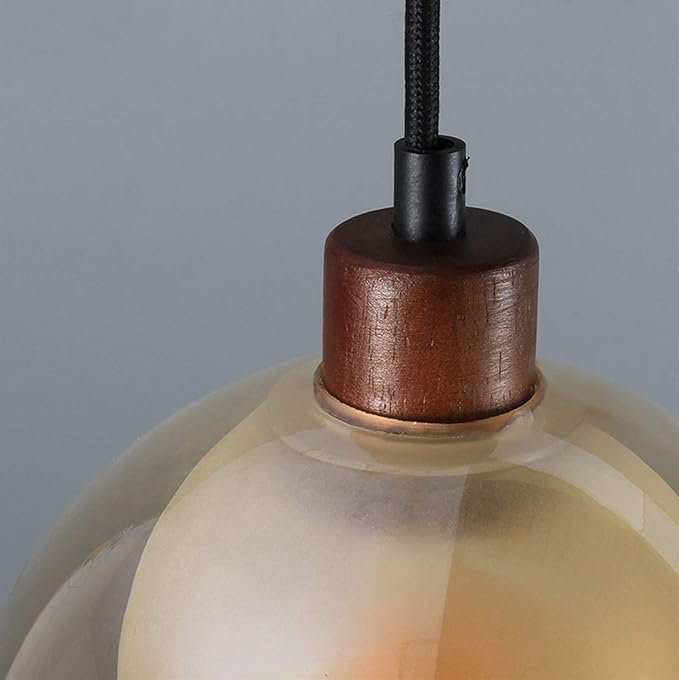 NZDY Kroonluchters Eenvoudige Creatieve Enkele Hoofd Kroonluchter Nordic Restaurant Woonkamer Trap Slaapkamer Persoonlijkheid Creatieve Bar Art Enkele Hoofd Glas Lamp Hanglamp, Warm Licht photo 2