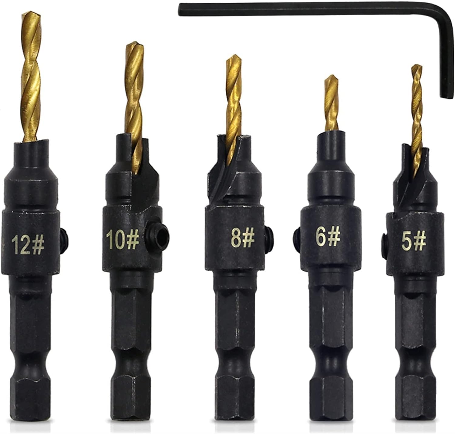 Juego De 7 Brocas HSS Avellanadoras Para Madera De 3 A 10 Mm – Nuevo Y Listo Para Usar