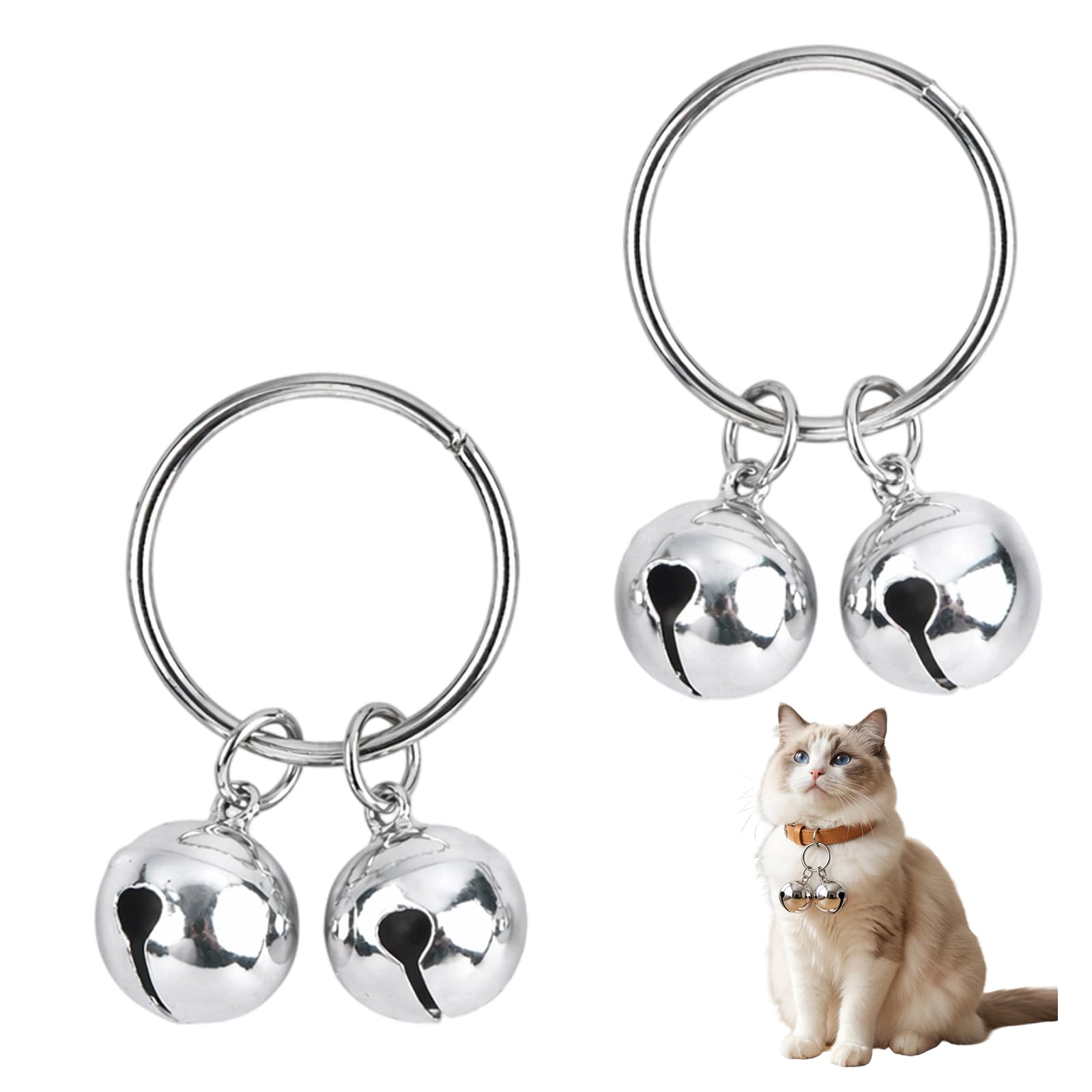 Elovara 2PCS Extra Loud Cat & Dog Bell for Collar， for Dogs and Kittens