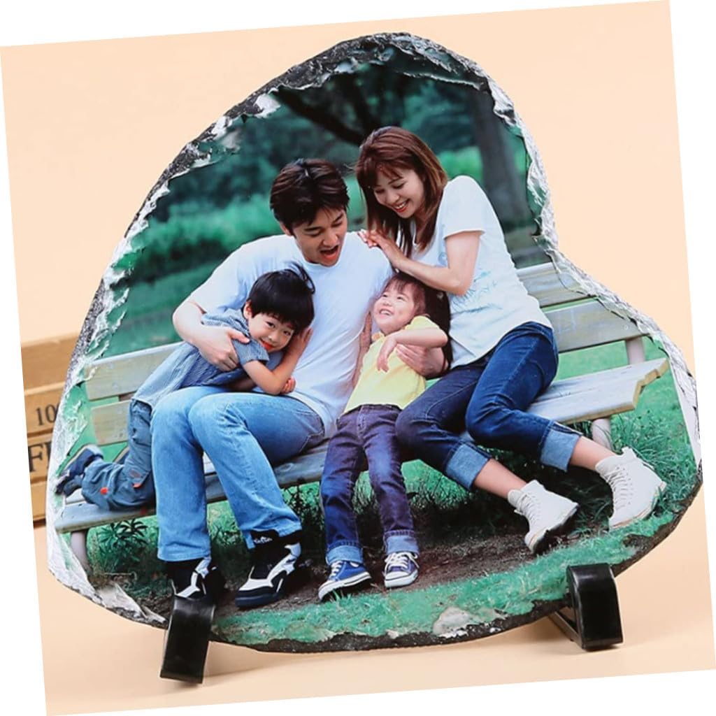 ERINGOGO Heart Shape Photo Plaque Unique Frame for Memories for Valentine Day Weddings Home Decor Photo Holder