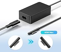 Vista 3 de Cargador de 65 W apto para Microsoft Surface Pro 10, 9, 8, 7+, 7, 6, 5, 4, 3, X, Windows Surface 6, 5, 4, 3, 2, 1, Surface Go Tablet, Surface Book