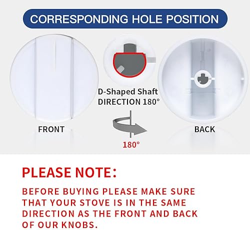 Miniatura 3 de W10339443 Pomo de cocina de gas blanco, pieza de repuesto para quemador de superficie, apto para cocina Whirlpoolestufahorno, reemplaza WPW10339443,