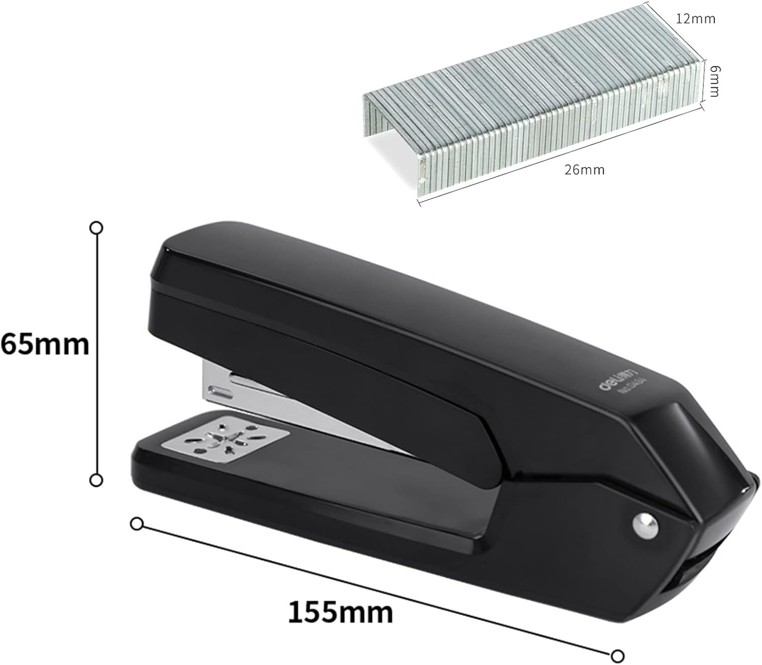 XUBX 360° Swivel Stapler with 3 Box Staples, Arm Swivel Stapler, 20 Sheet Capacity, 360 Degree