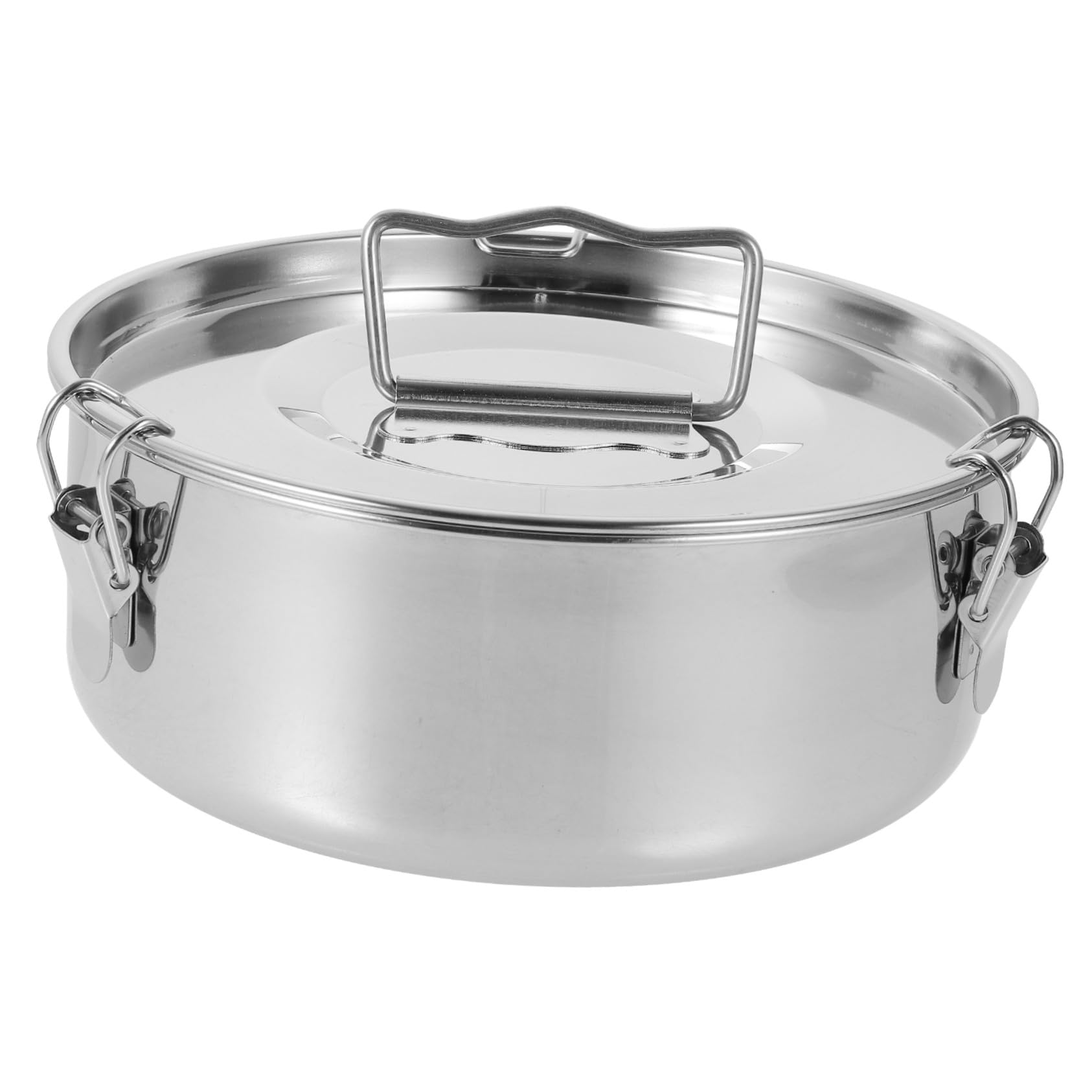 Flaneras Acero Inoxidable con Tapa para Hornear Quiches y Bollos al Vapor, Molde Resistente y Fácil de Usar en Acero Inoxidable para Cocina Casera