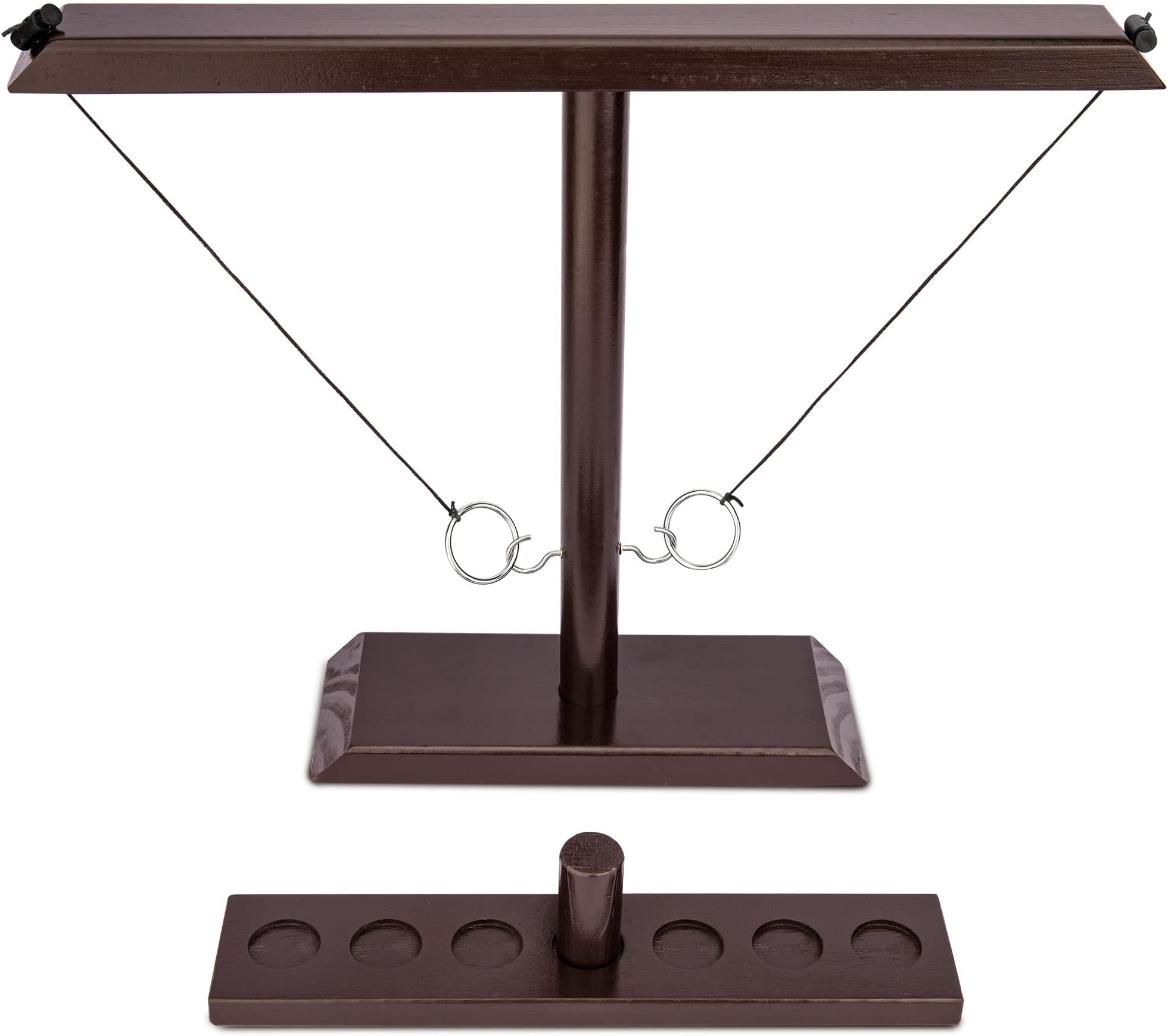 'DreamToyz Ring Toss Games for Adults, Yard Games, Patio Decor, Outdoor Indoor Games, Wooden Hook and Ring Game for Bars, Home, Party, 15.7'' X 13'' Large Size'