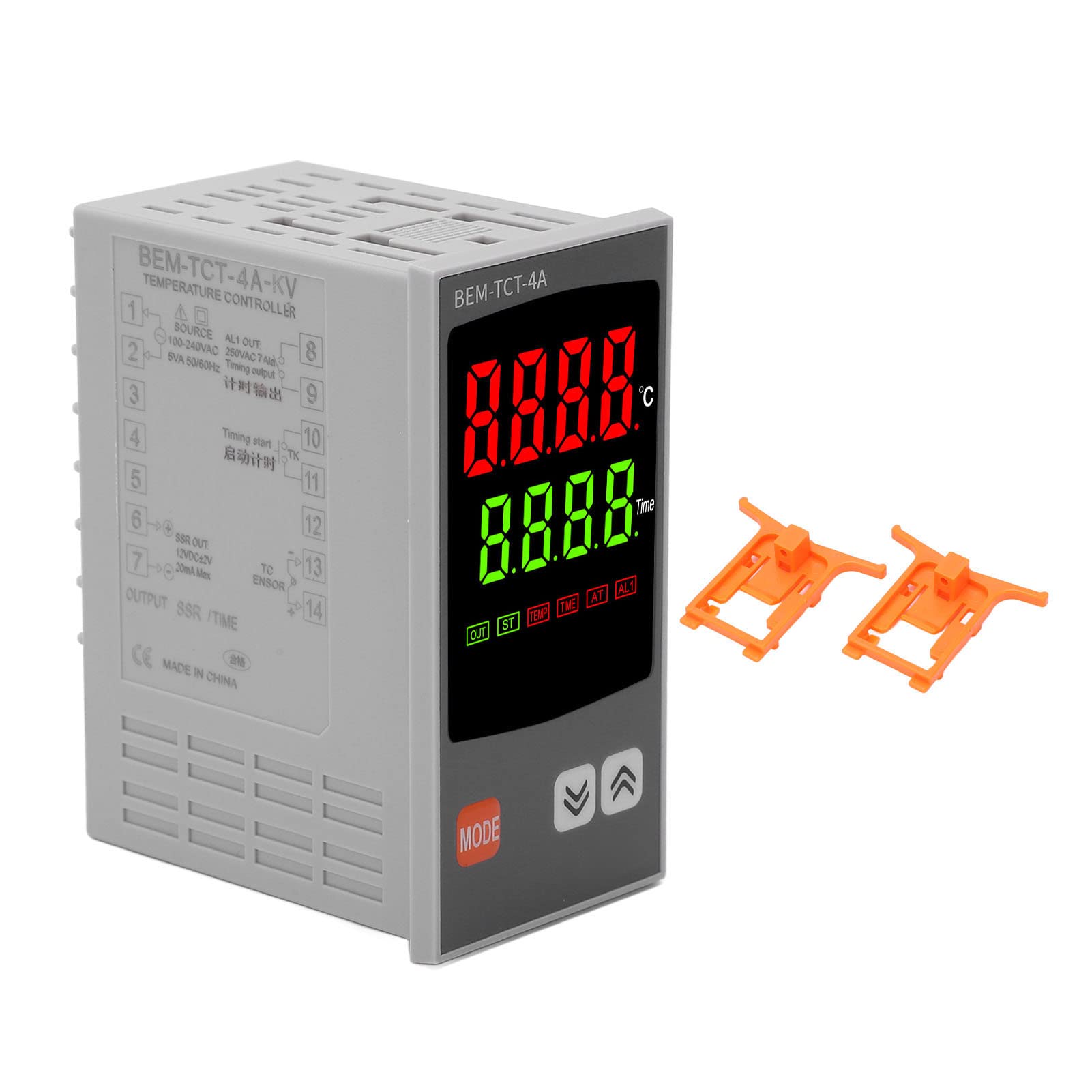 ANKROYU PID Temperature Controller, PID Temperature Regulator, 7 Segment Display Thermostat, High Accuracy PID Thermostat for Industrial Equipment